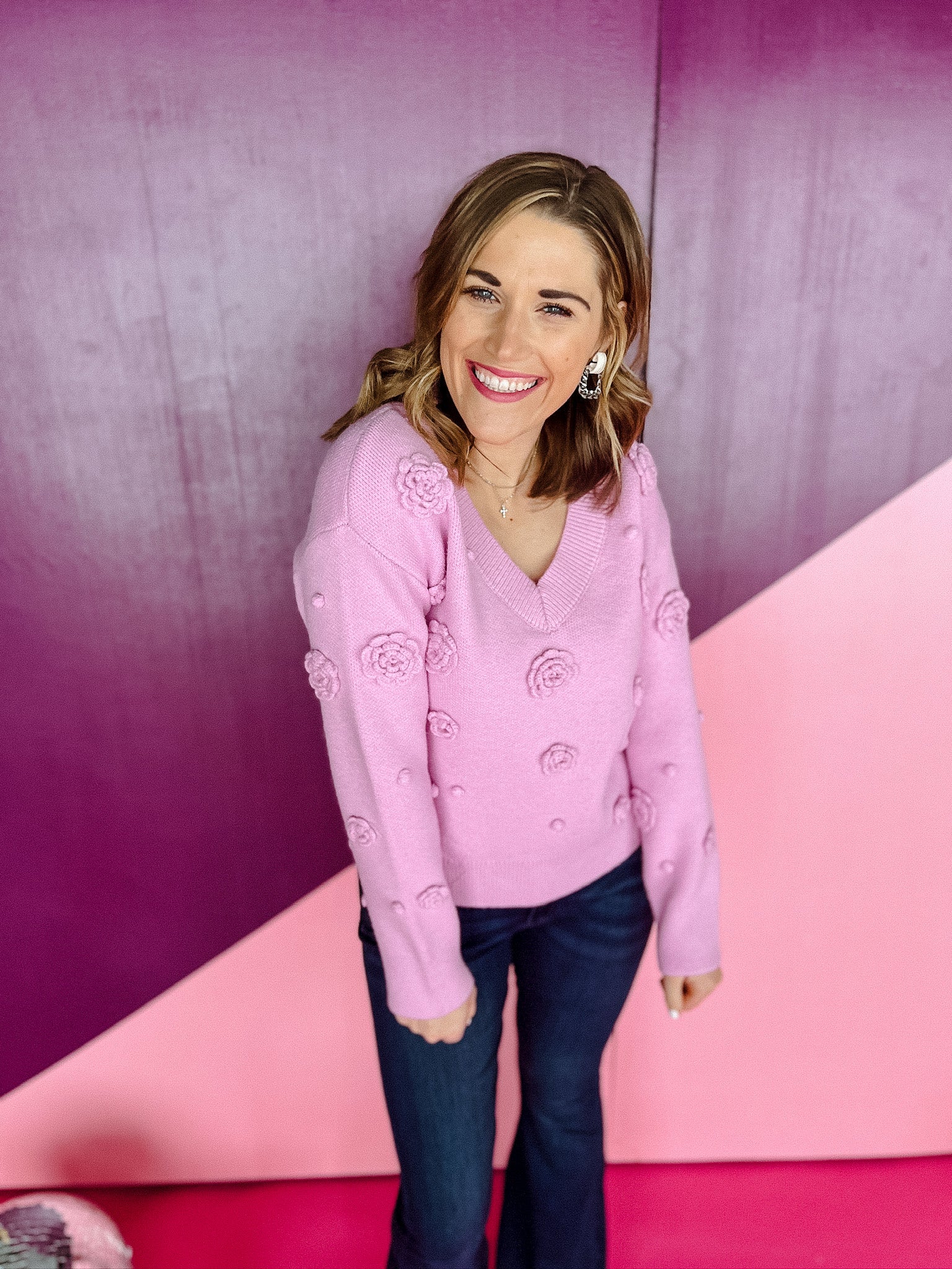 Stella Sweater - Lilac Pink