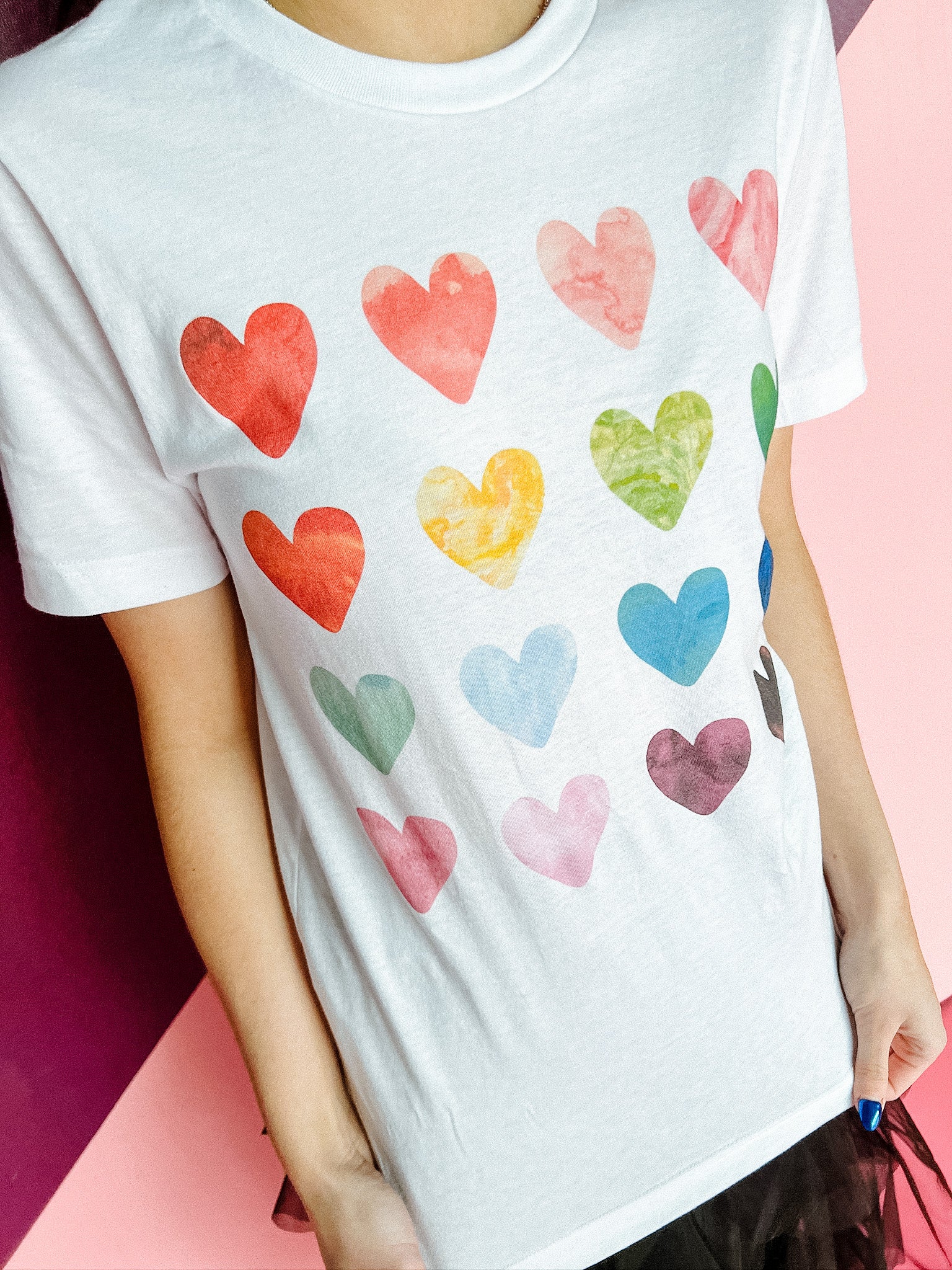 All the Heart Eyes Graphic Tee - White