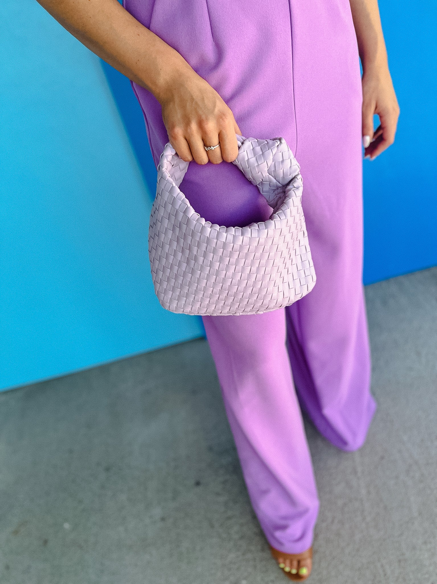 Brylee Hand Woven Bag - Lavender