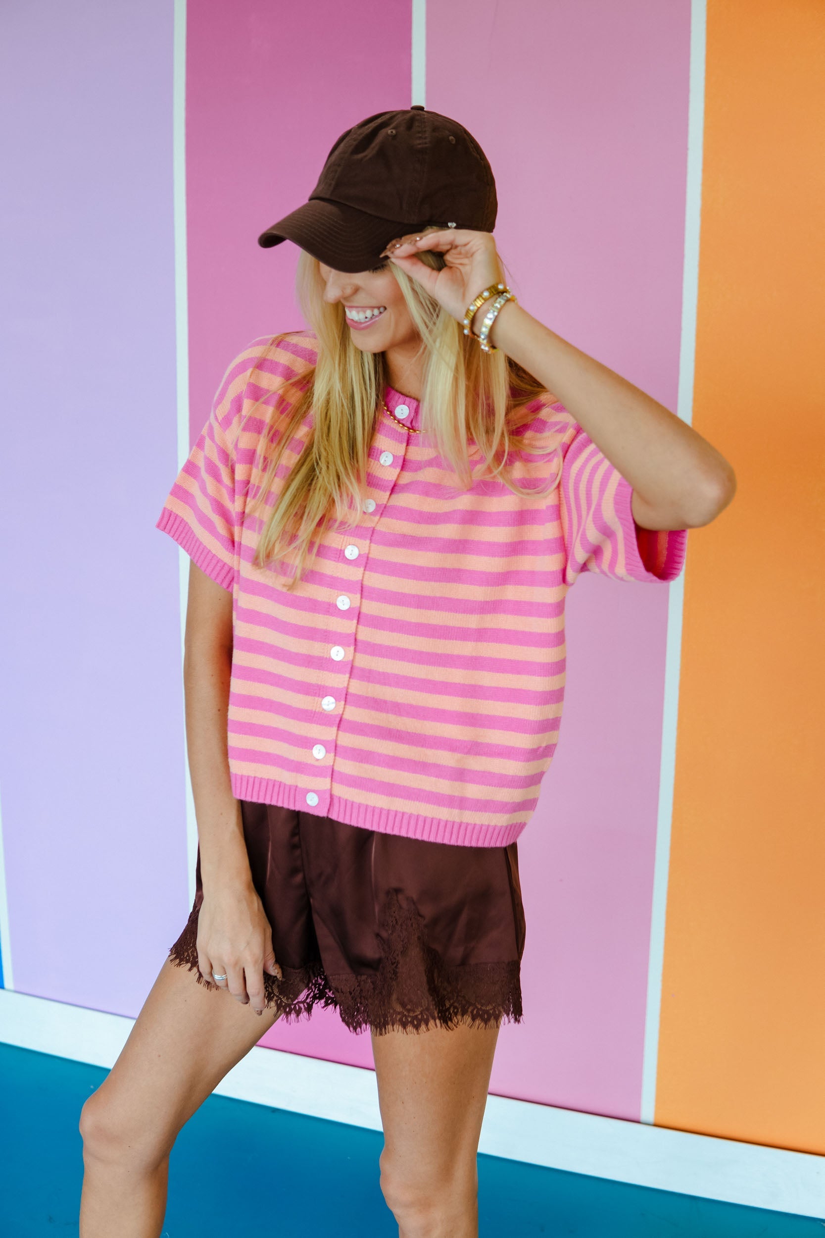 haytherecardigan-pink image