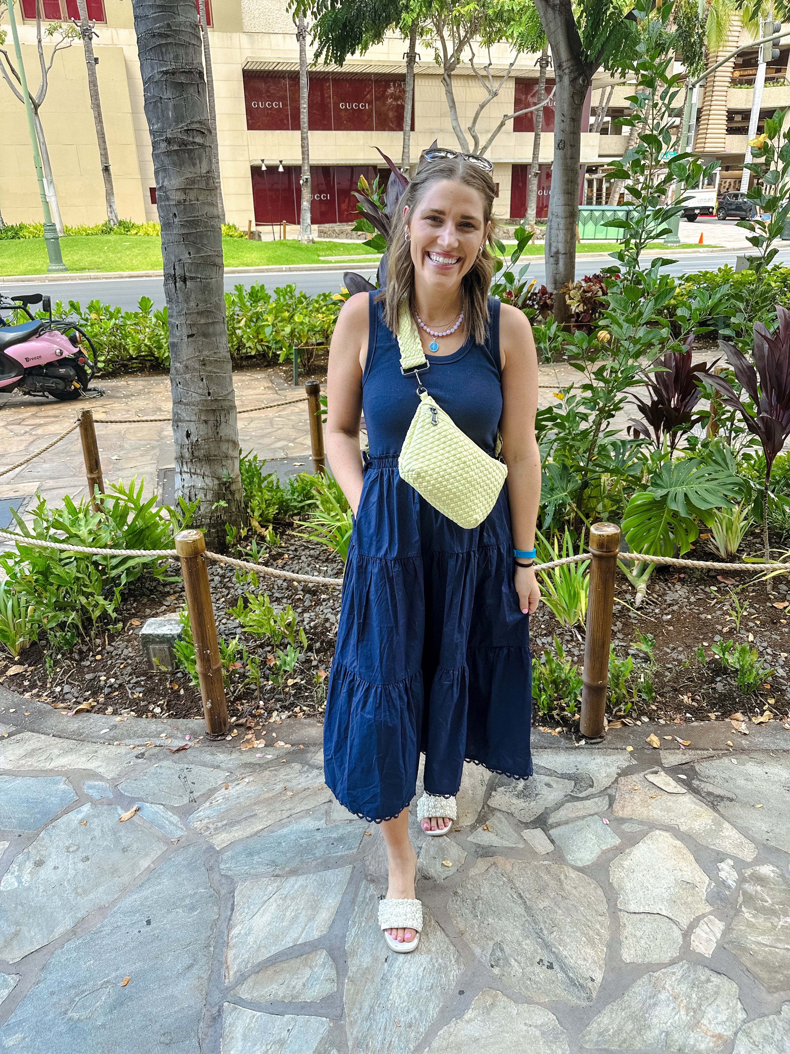 Shania Sleeveless Midi Dress - Dark Navy