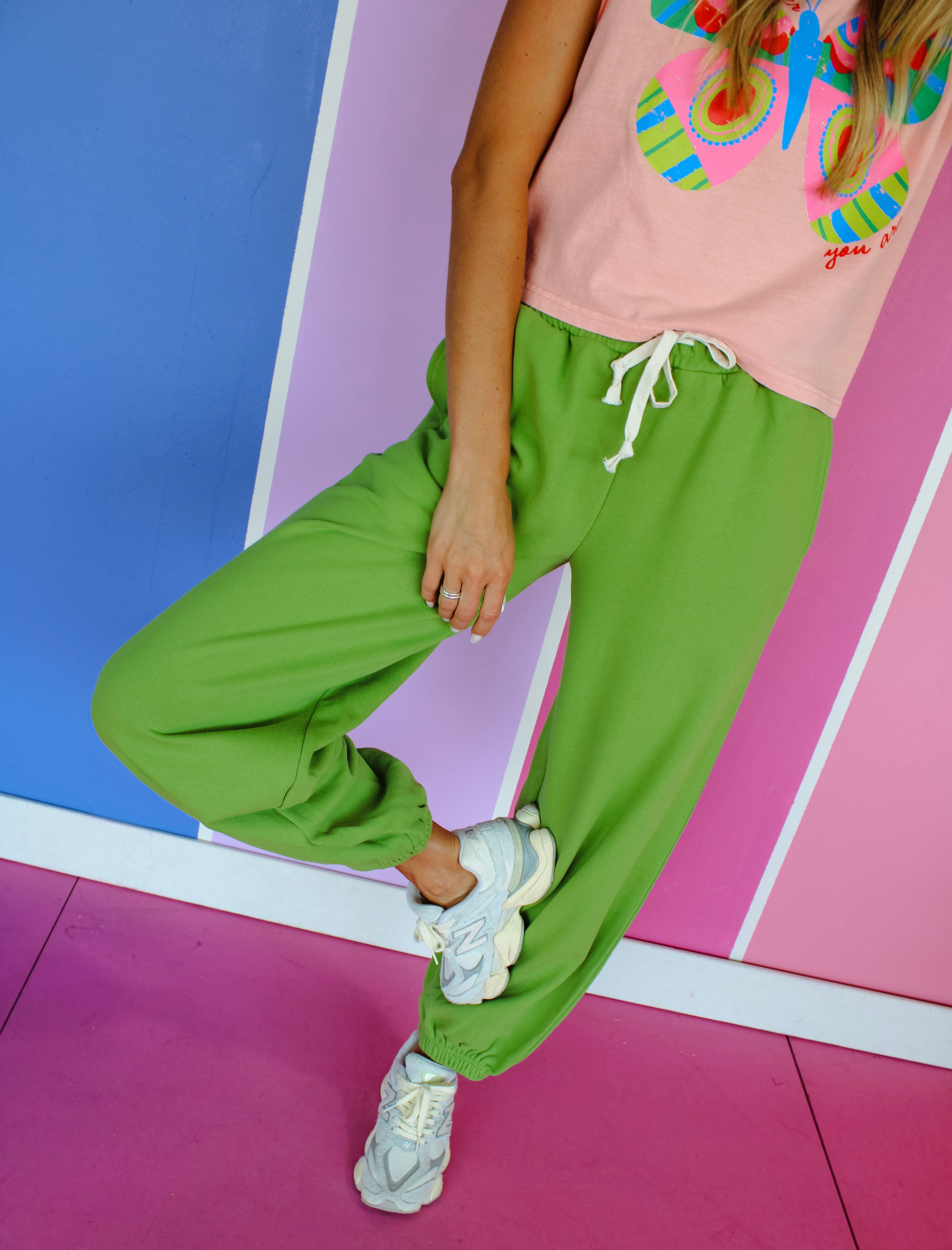 Remi Organic Cotton Joggers - Avocado