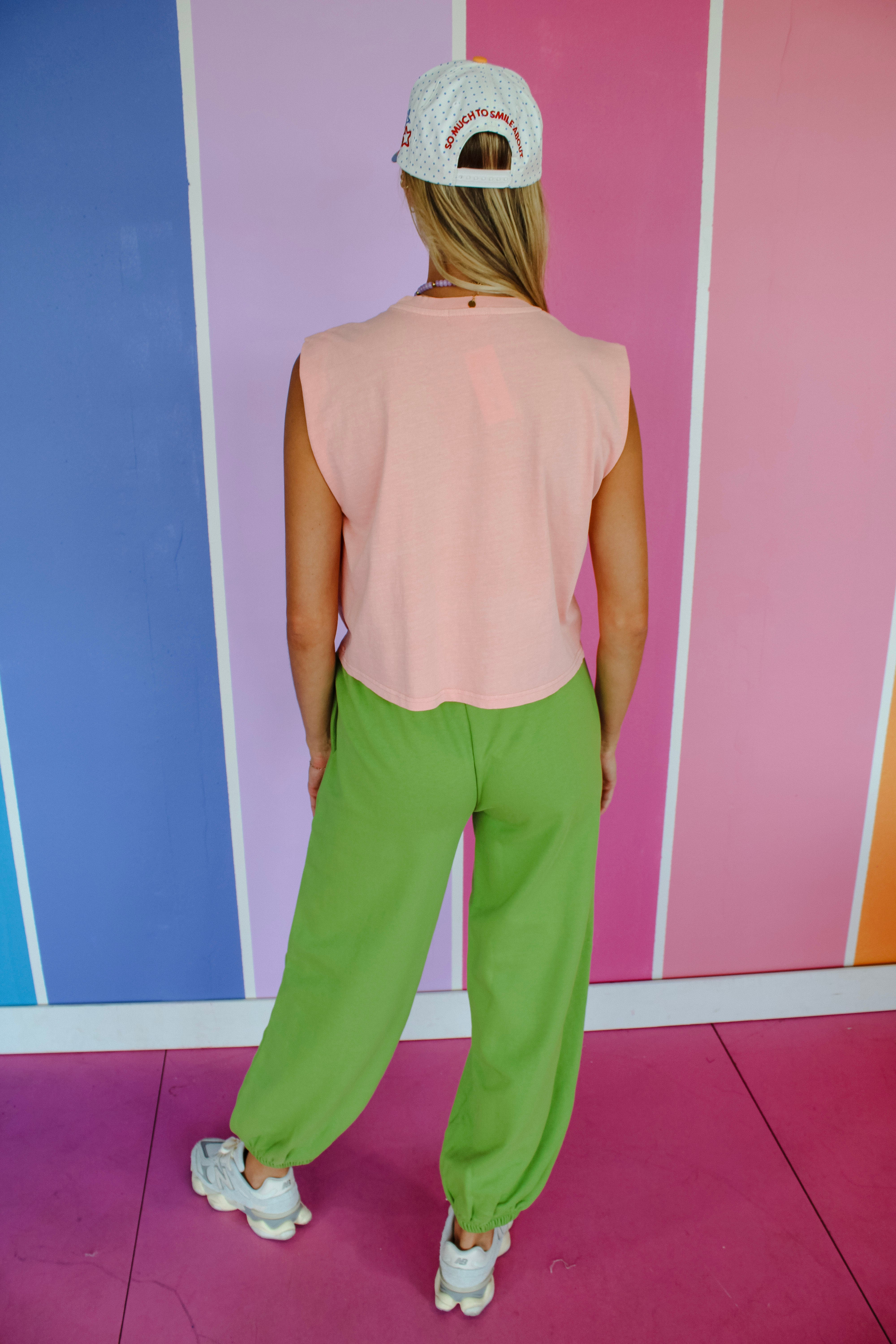 Find Joy Cropped Tank - Salmon