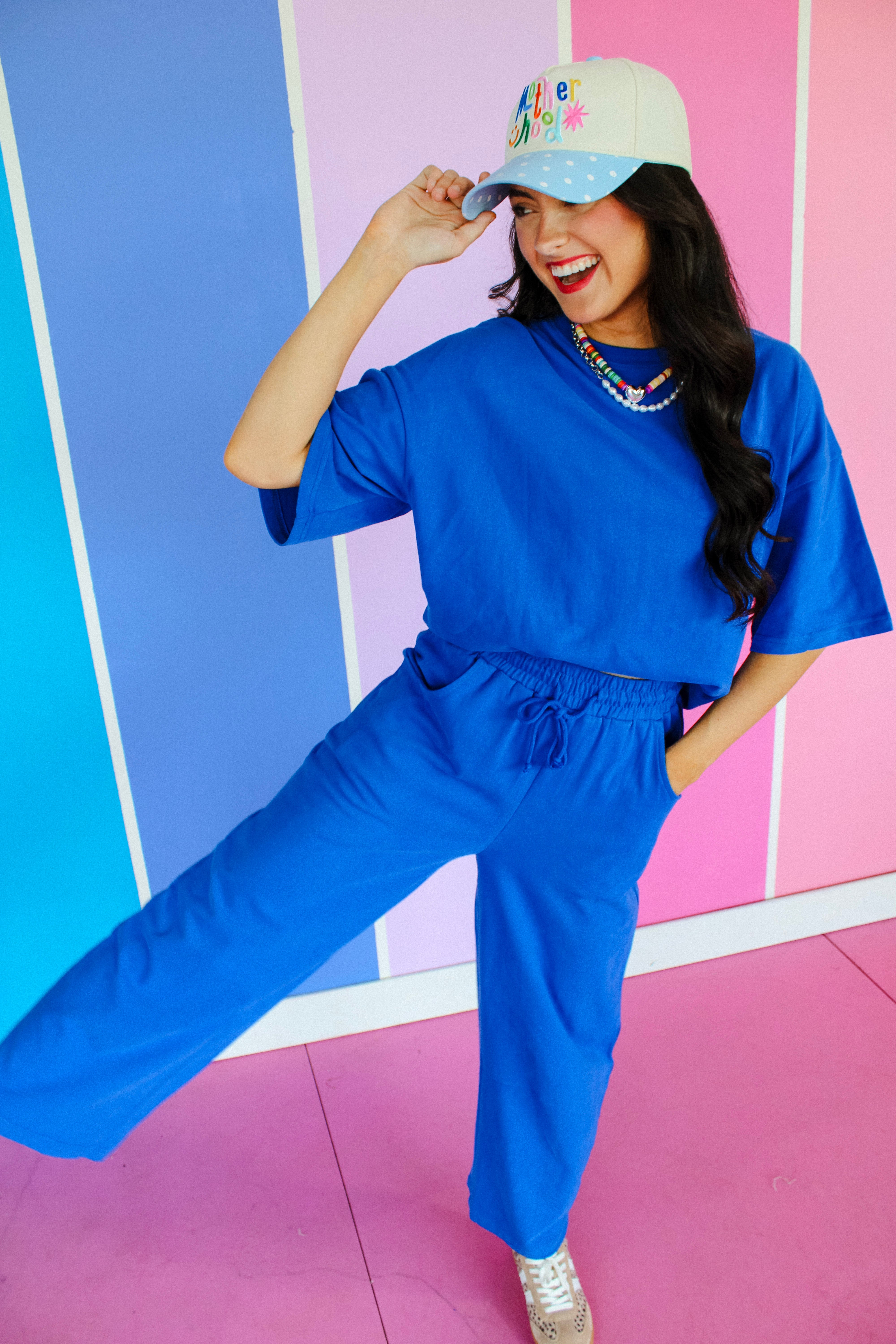 Emma Lounge Top - Vibrant Blue