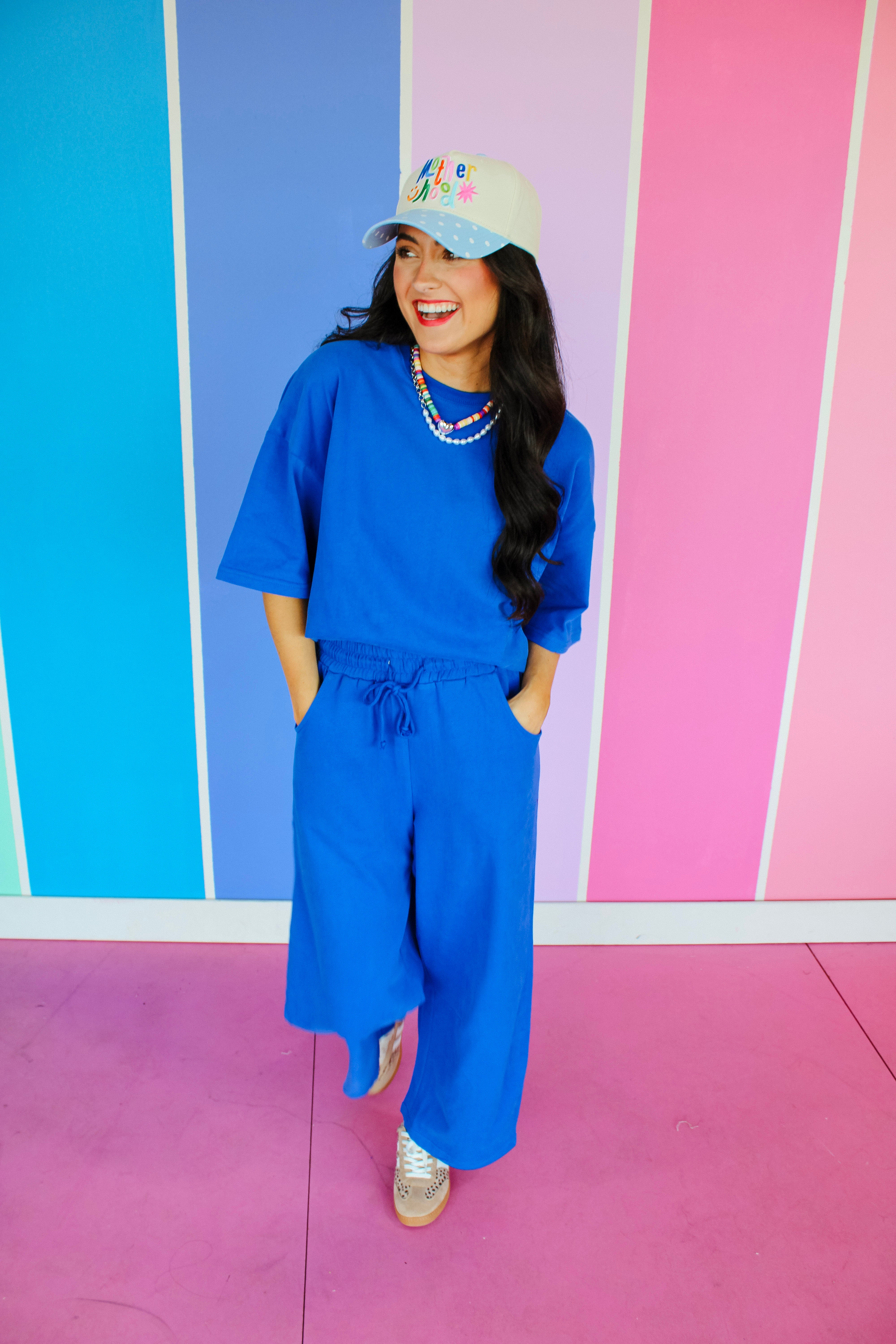 Emma Lounge Top - Vibrant Blue