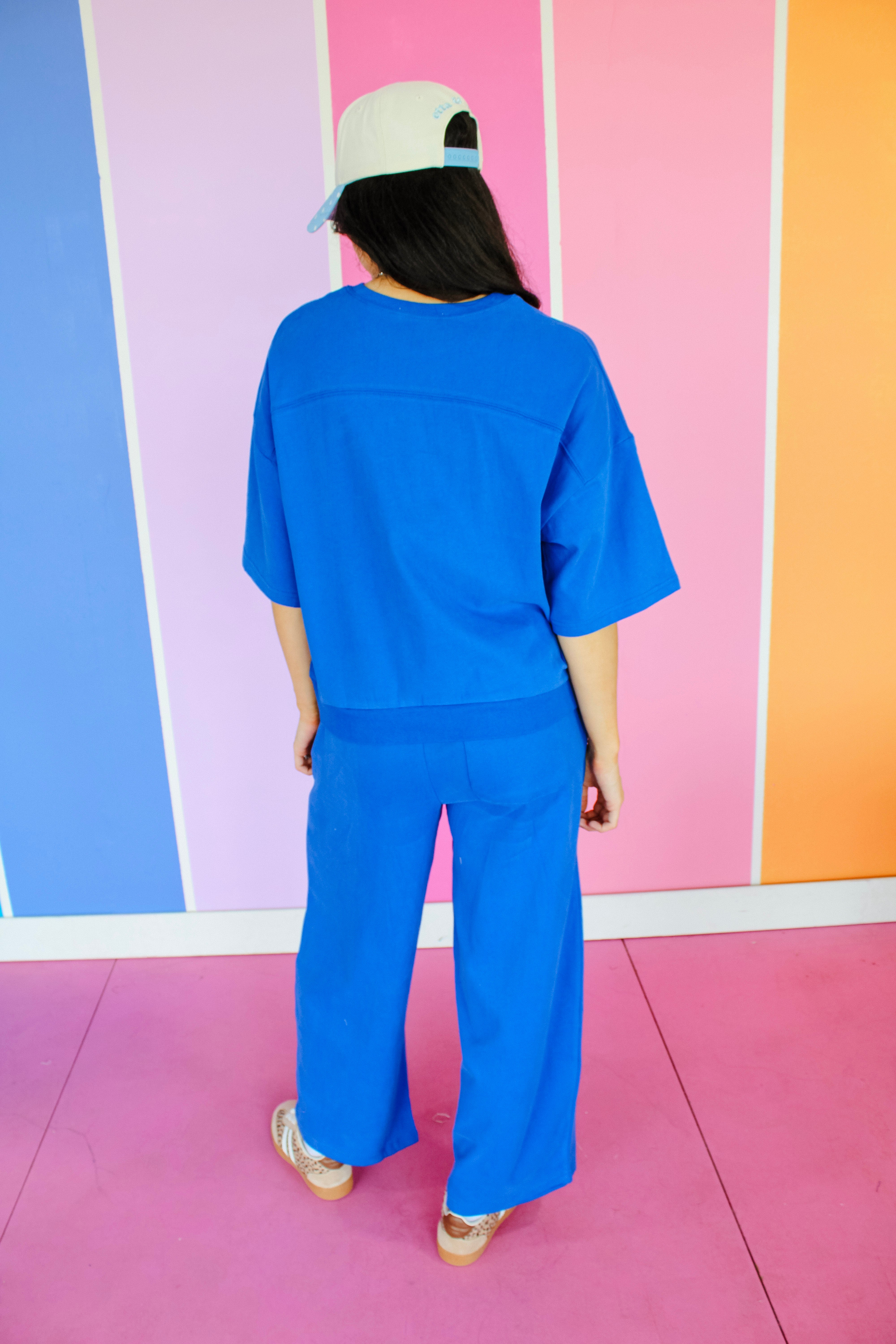 Emma Lounge Top - Vibrant Blue