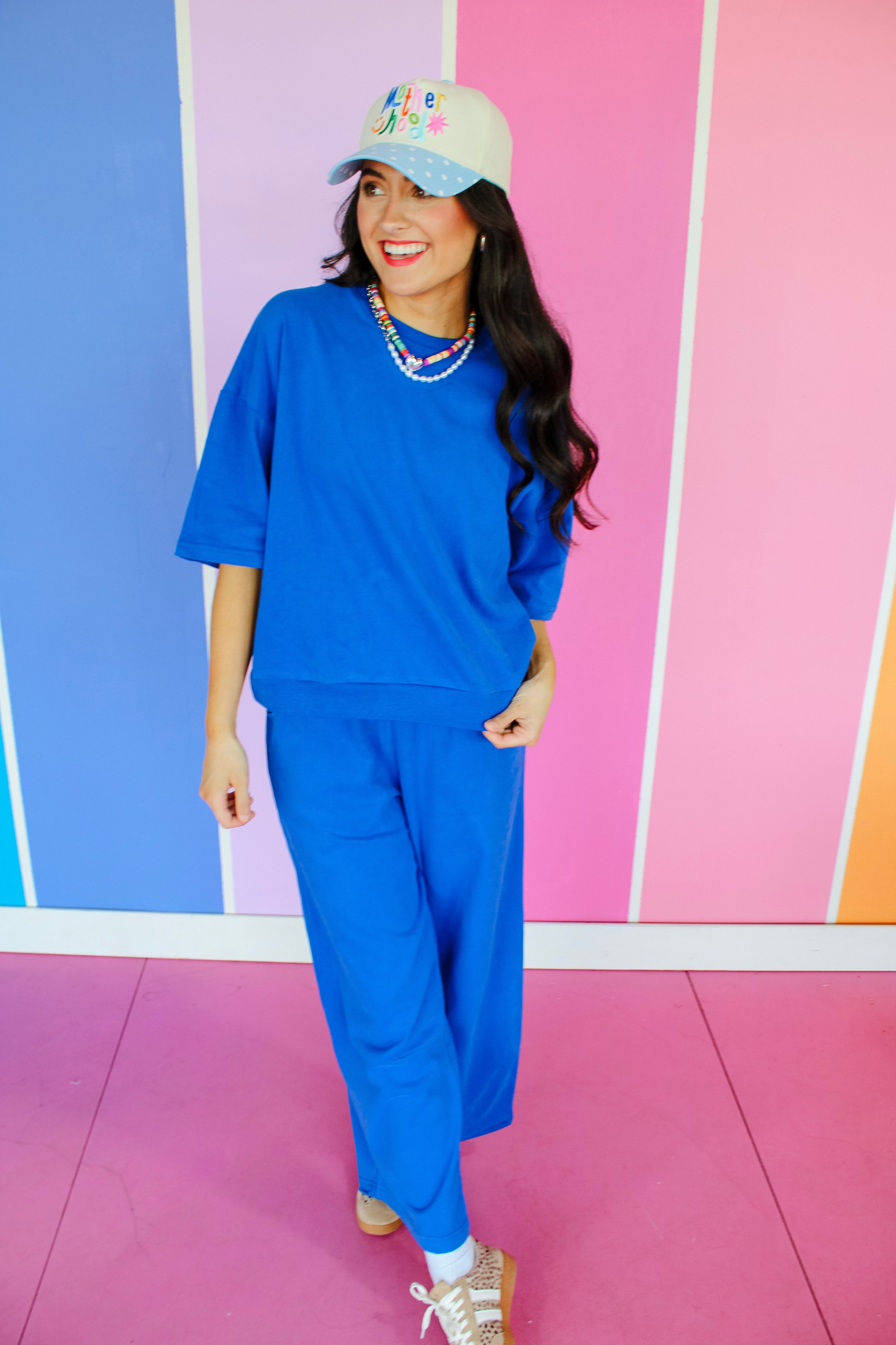 Emma Lounge Top - Vibrant Blue