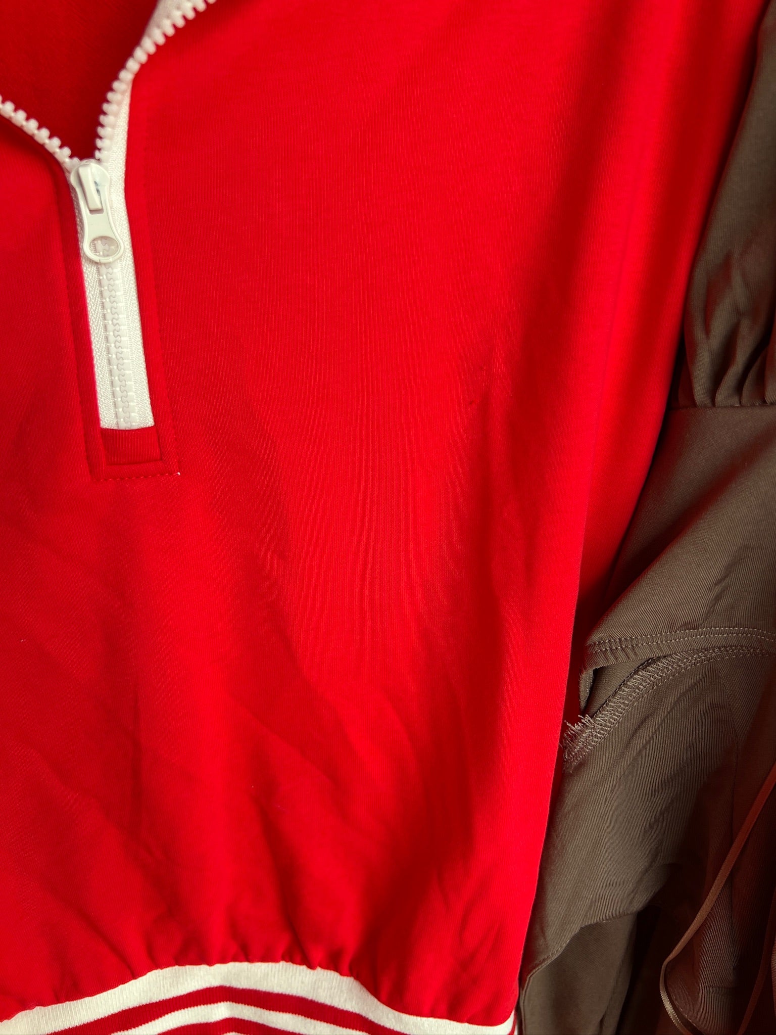 [Defect Sale] [MyEllement Exclusive] Scarlett Varsity Quarter Zip - True Red - XSMALL