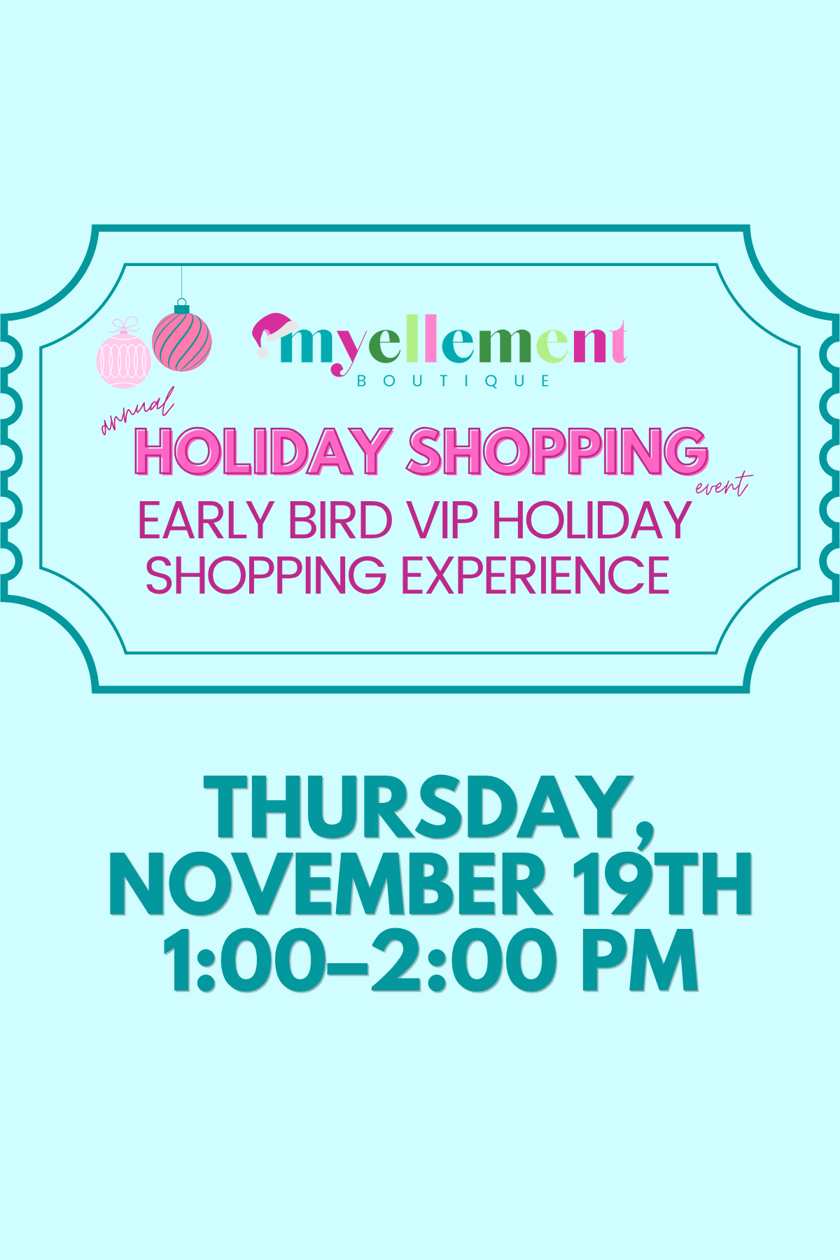 [TICKET] EARLY BIRD 2026 VIP HOLIDAY SHOPPING EXPERIENCE