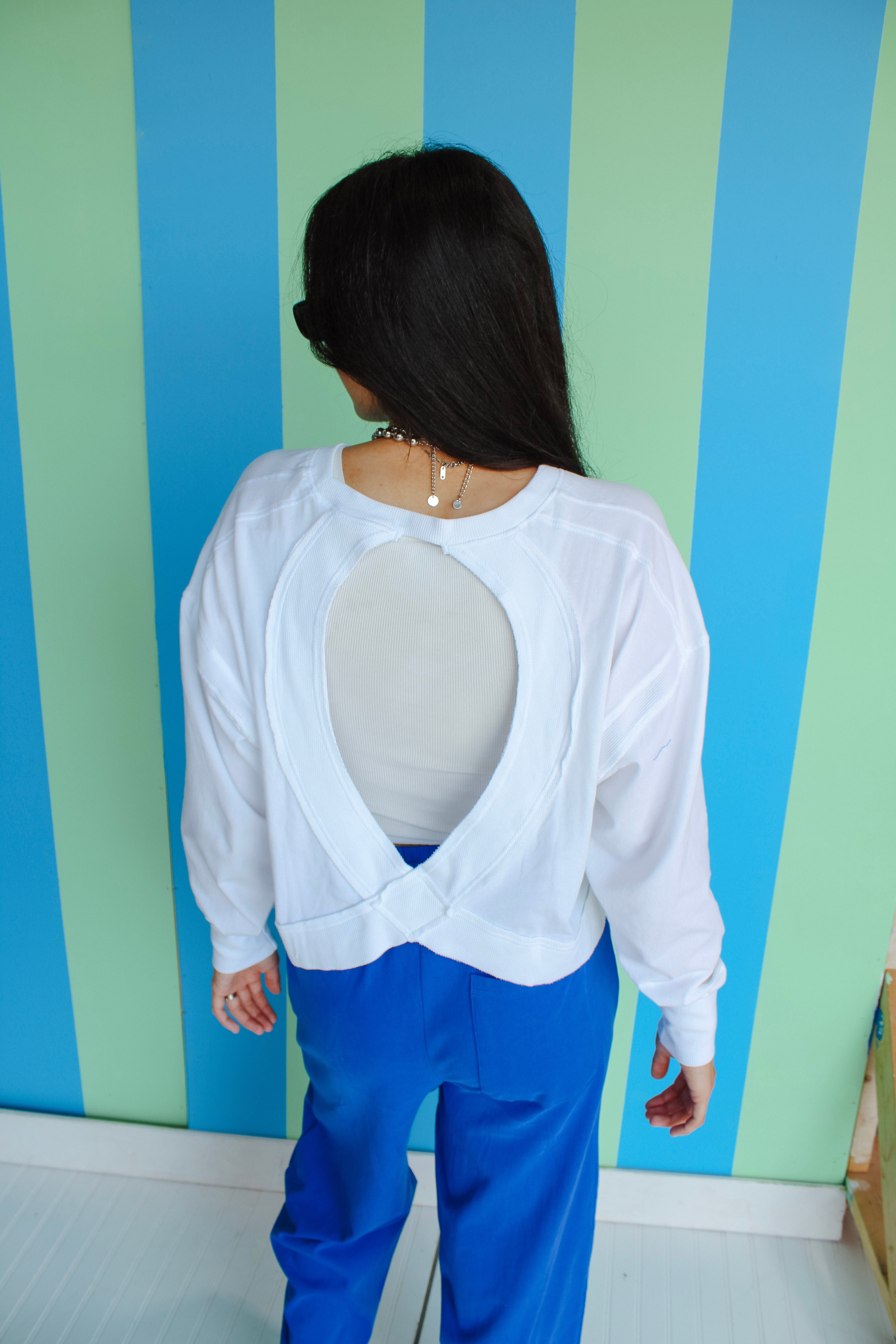 Justina Open Back Tee