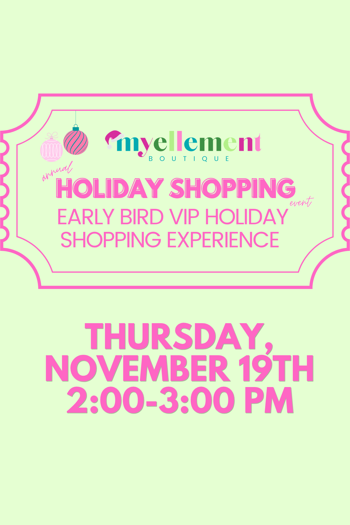 [TICKET] EARLY BIRD 2026 VIP HOLIDAY SHOPPING EXPERIENCE