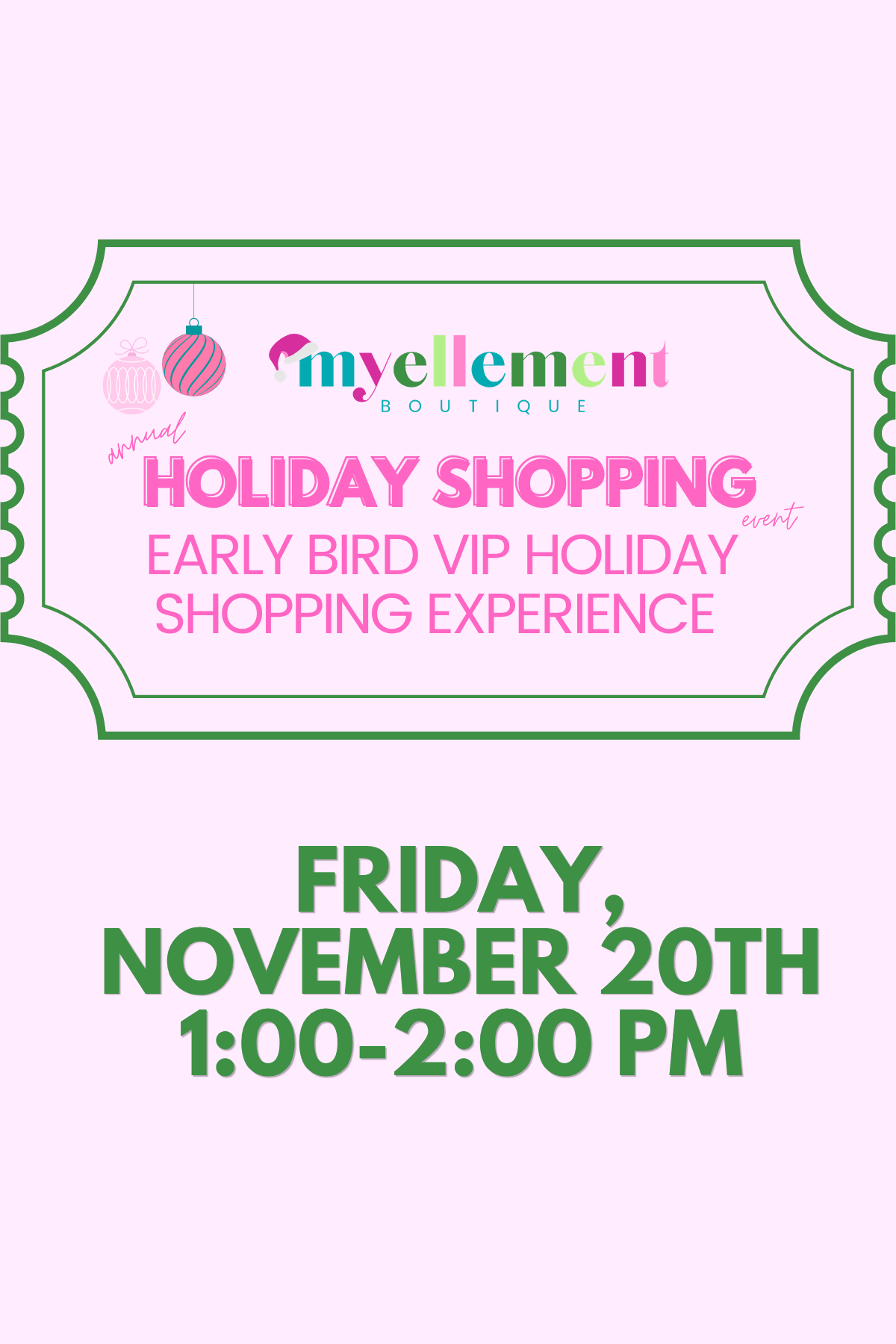 [TICKET] EARLY BIRD 2026 VIP HOLIDAY SHOPPING EXPERIENCE