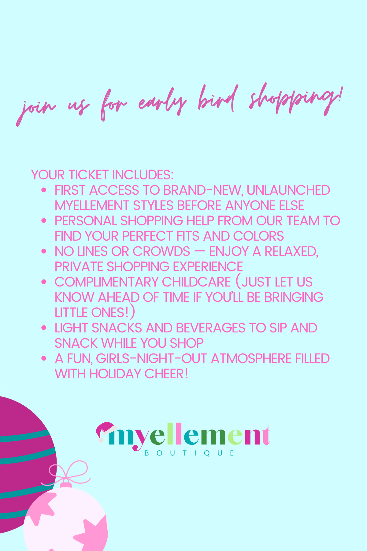[TICKET] EARLY BIRD 2026 VIP HOLIDAY SHOPPING EXPERIENCE