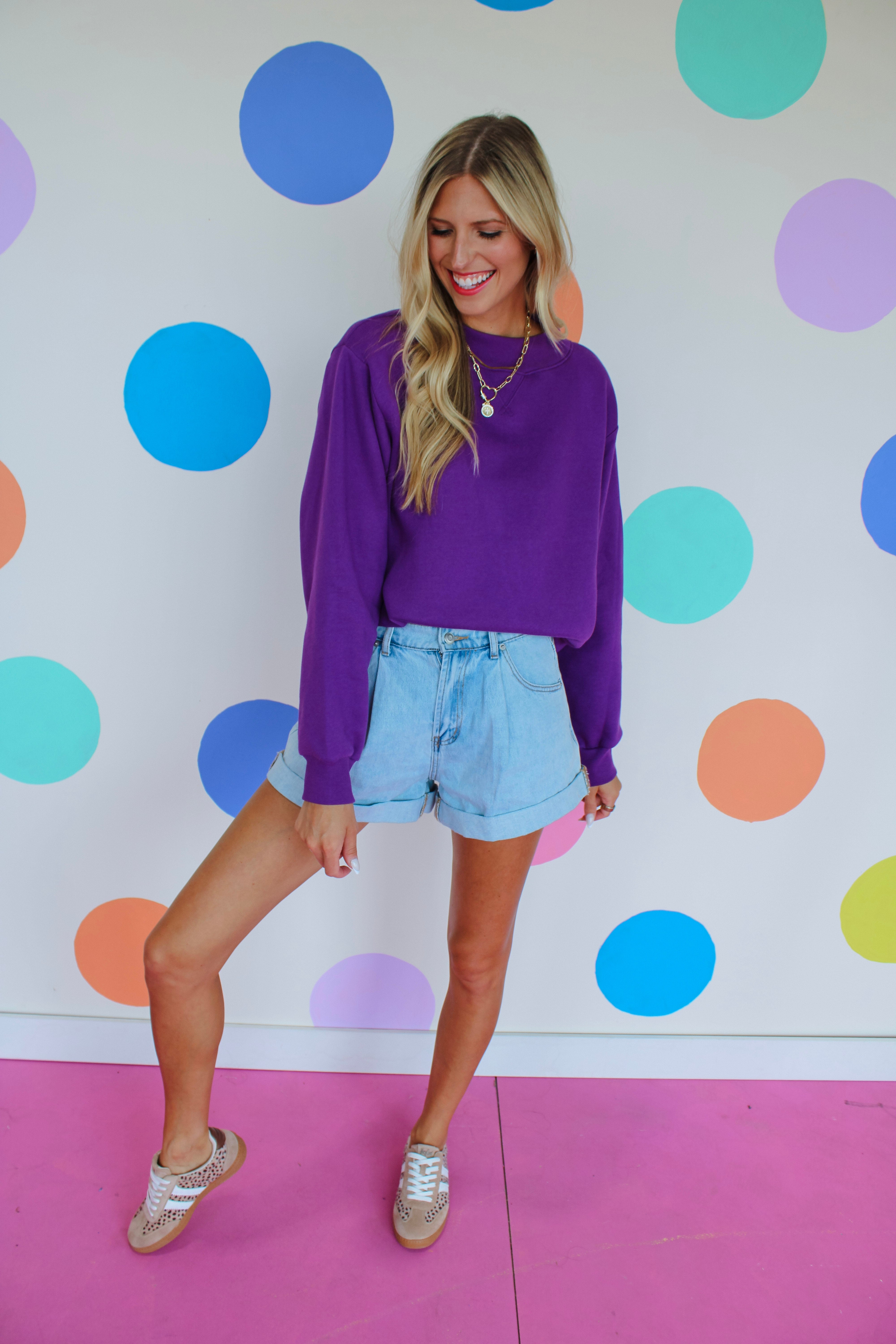 Shea Cuffed Denim Shorts - Light Wash