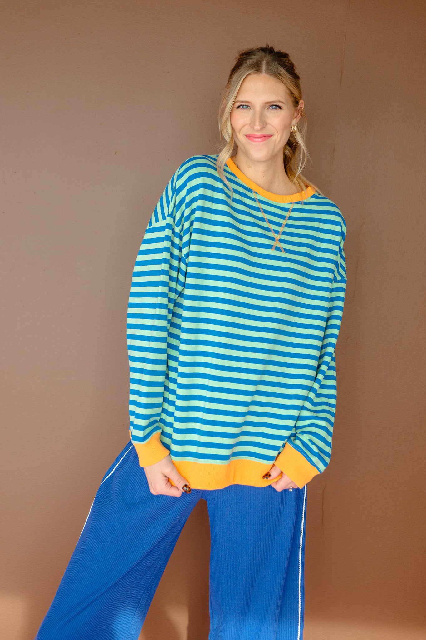 Codi Oversized Striped Top