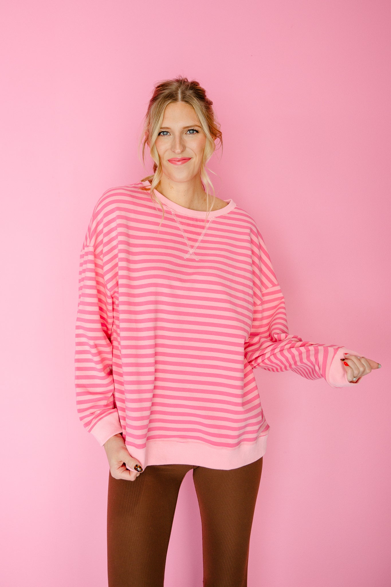 Codi Oversized Striped Top