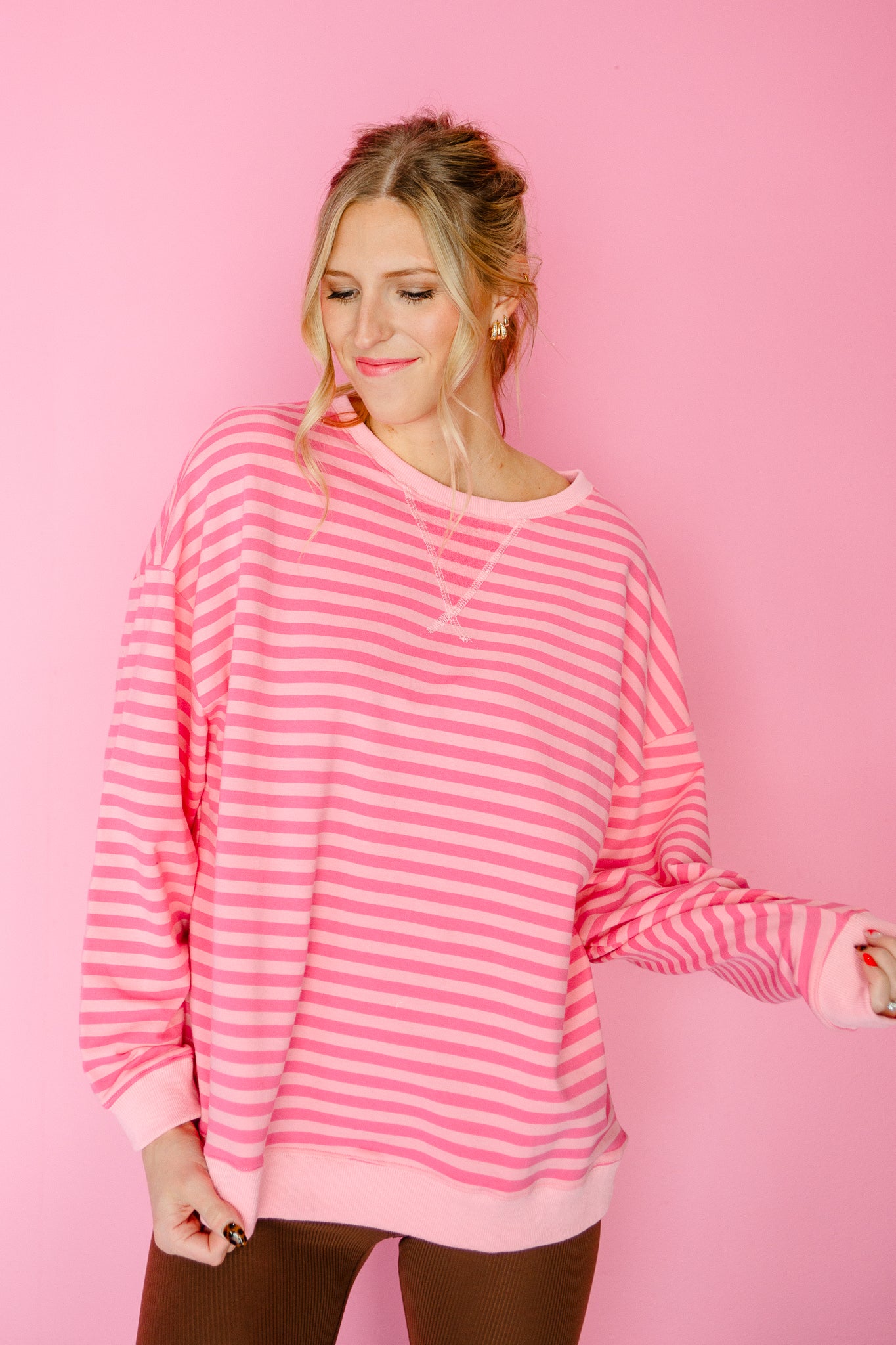 Codi Oversized Striped Top