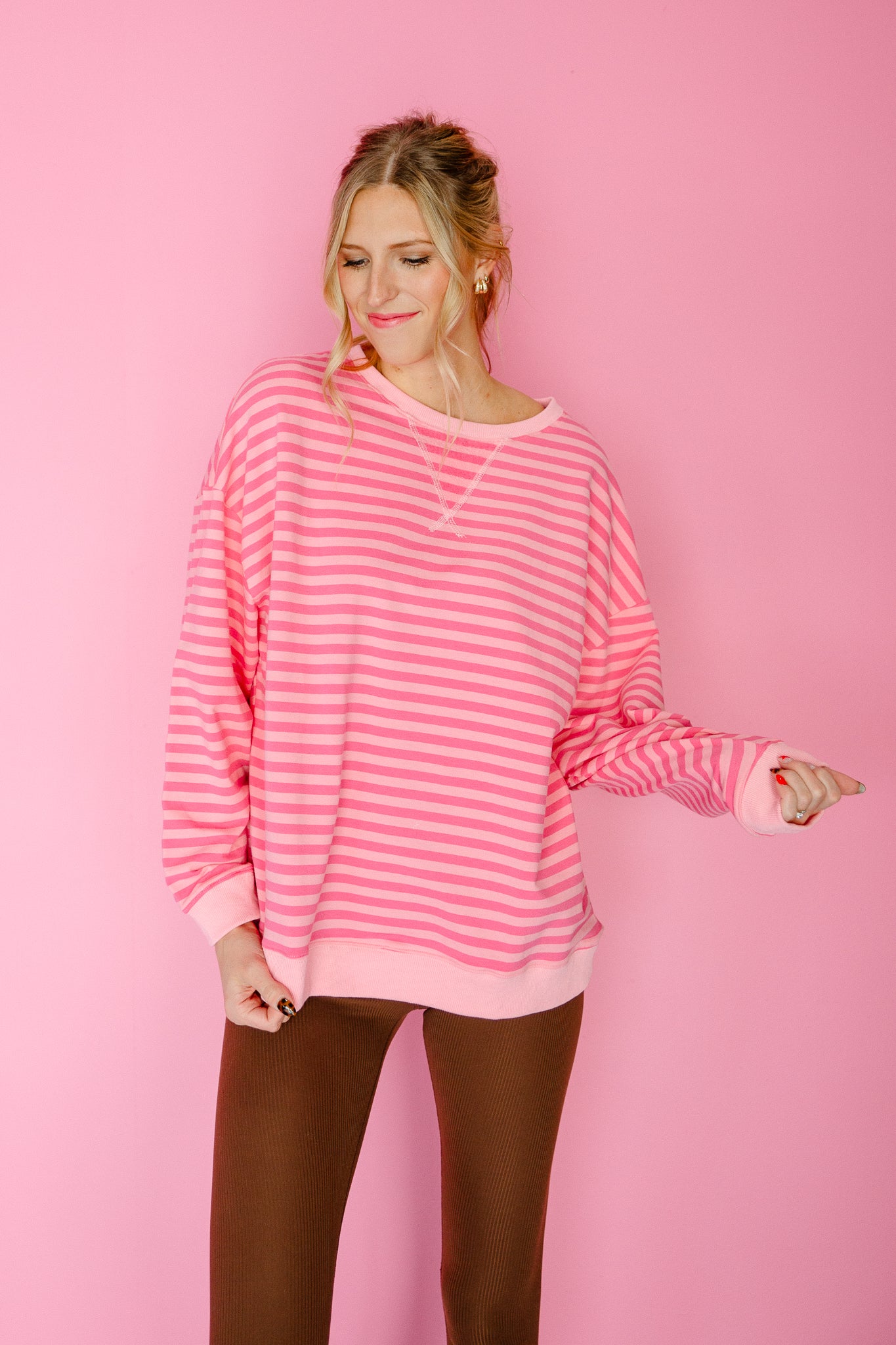 Codi Oversized Striped Top