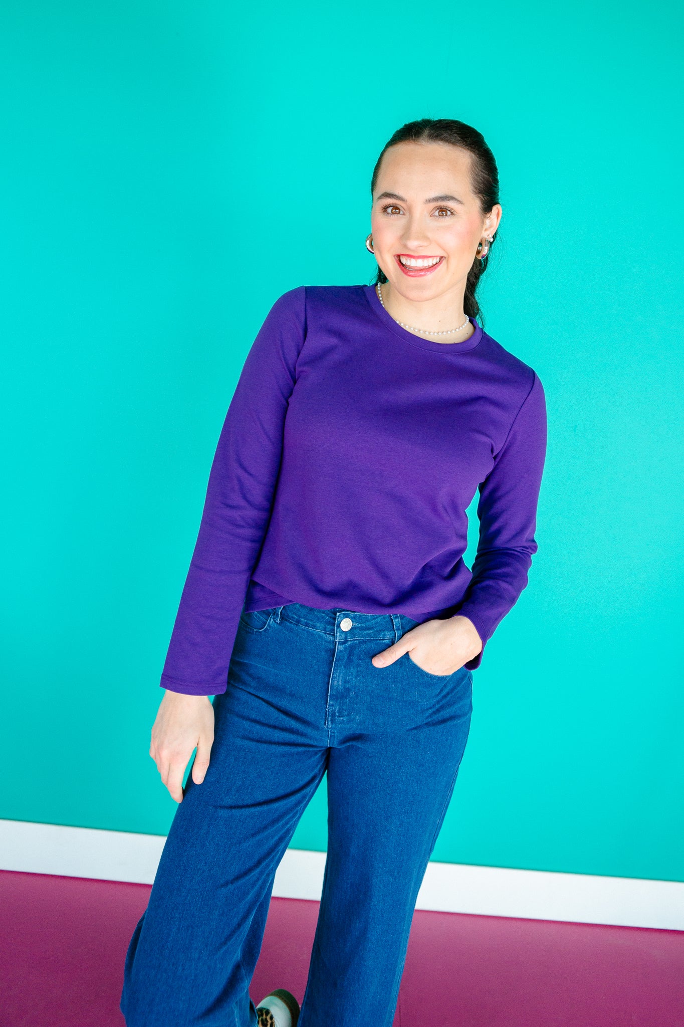 [Ellevate Basics] Jane Cotton Long Sleeve Tee