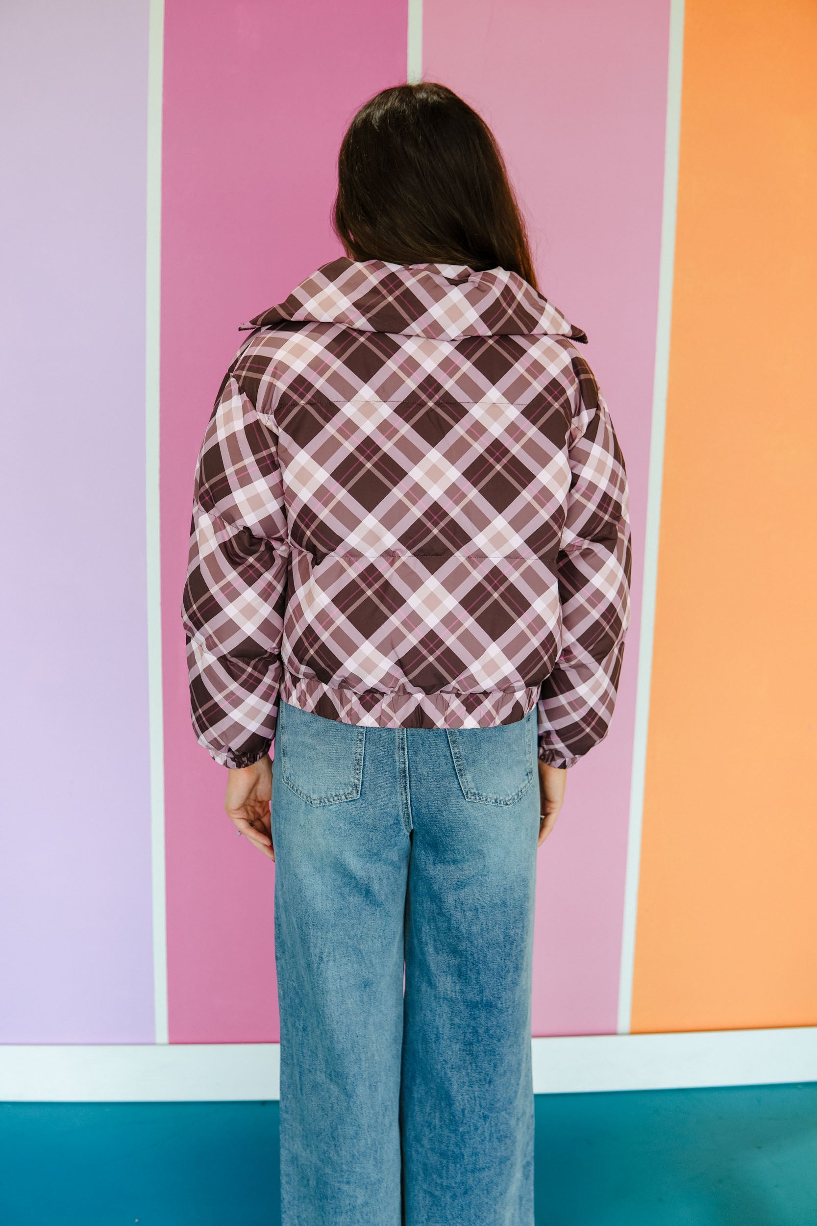 PSL Puffer Jacket - Rose Brown + Pink