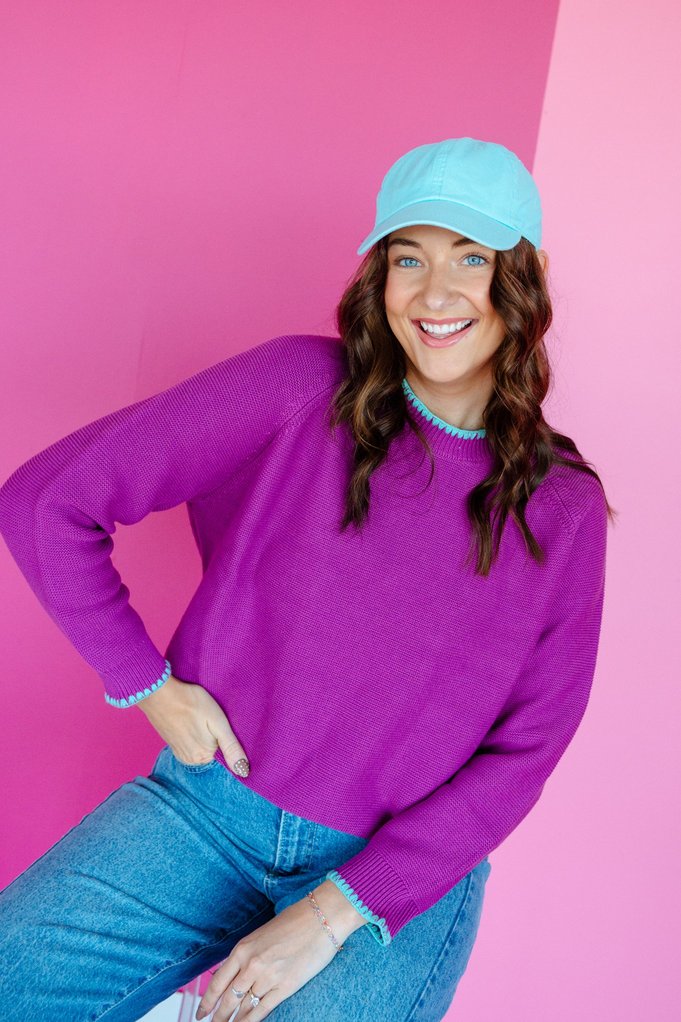 [Ellevate Basics] Daphne Decorative Stitch Sweater