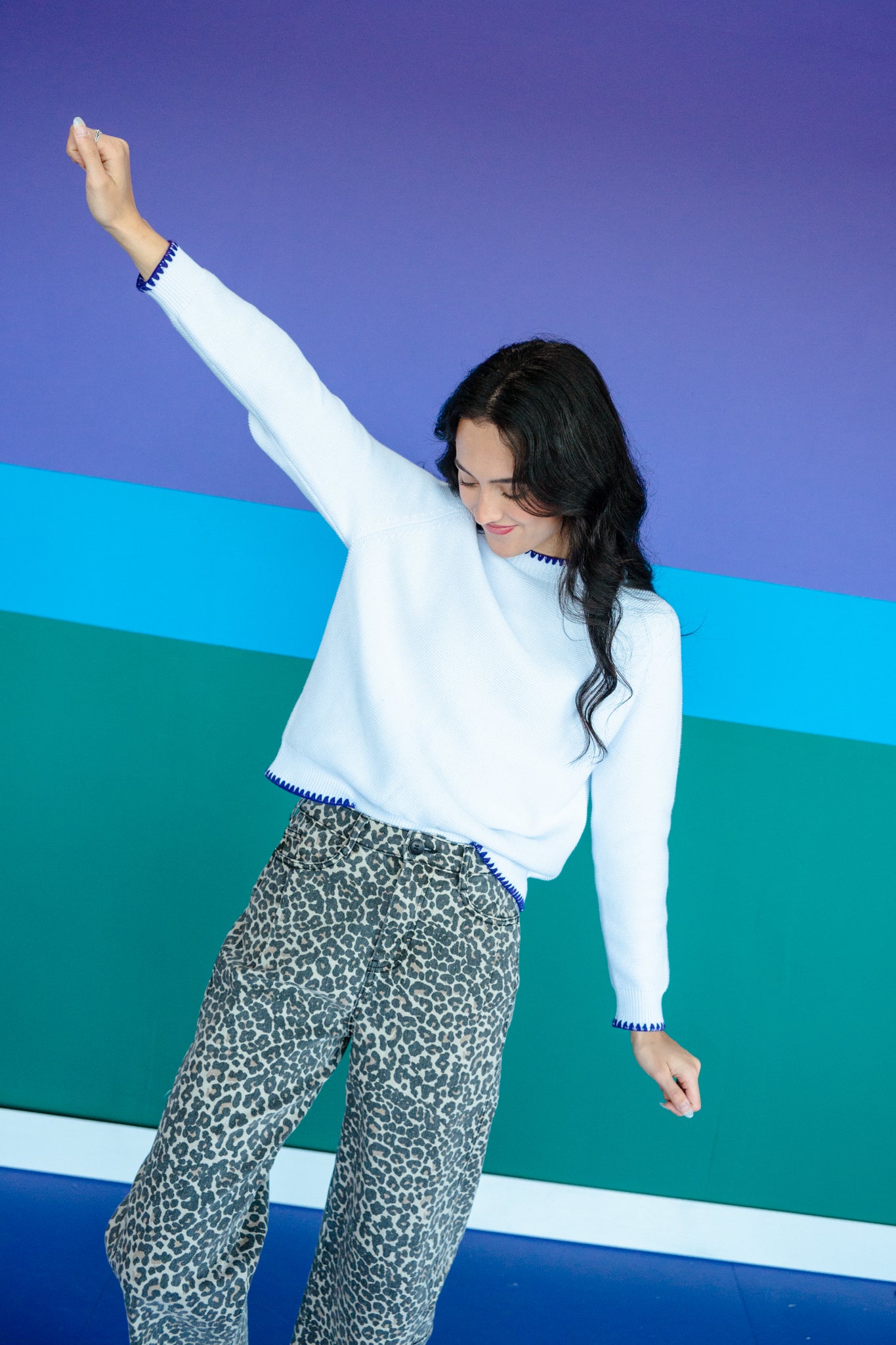 [Ellevate Basics] Daphne Decorative Stitch Sweater