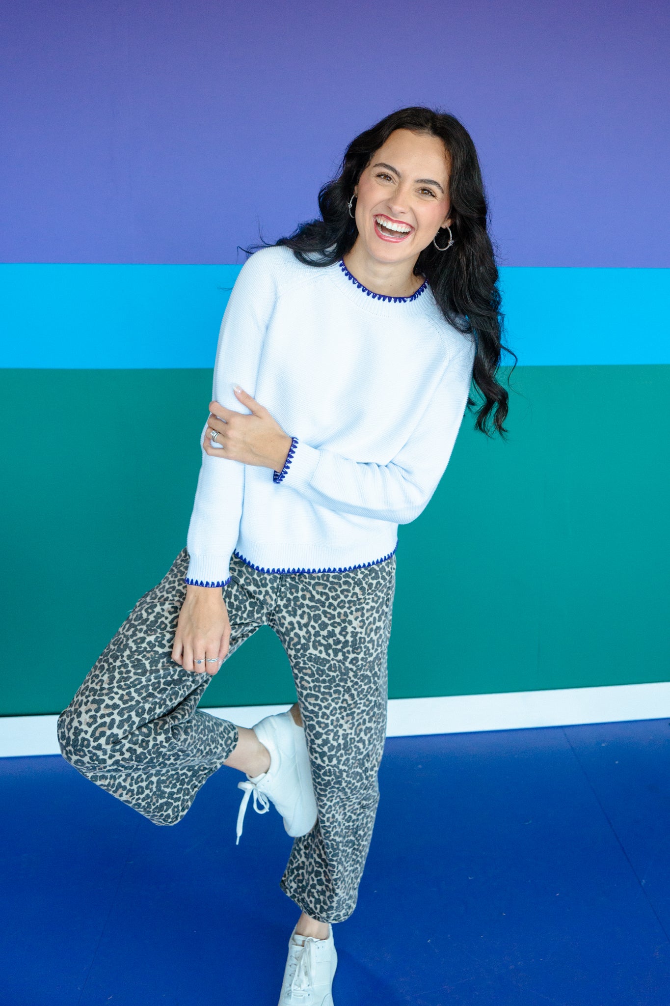 [Ellevate Basics] Daphne Decorative Stitch Sweater