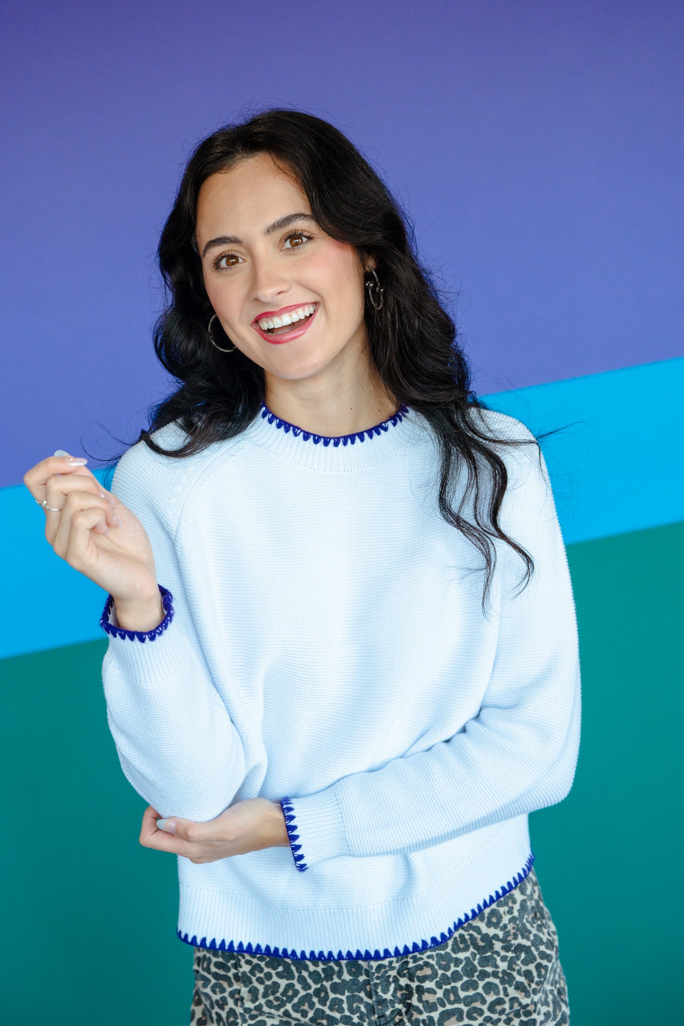 [Ellevate Basics] Daphne Decorative Stitch Sweater