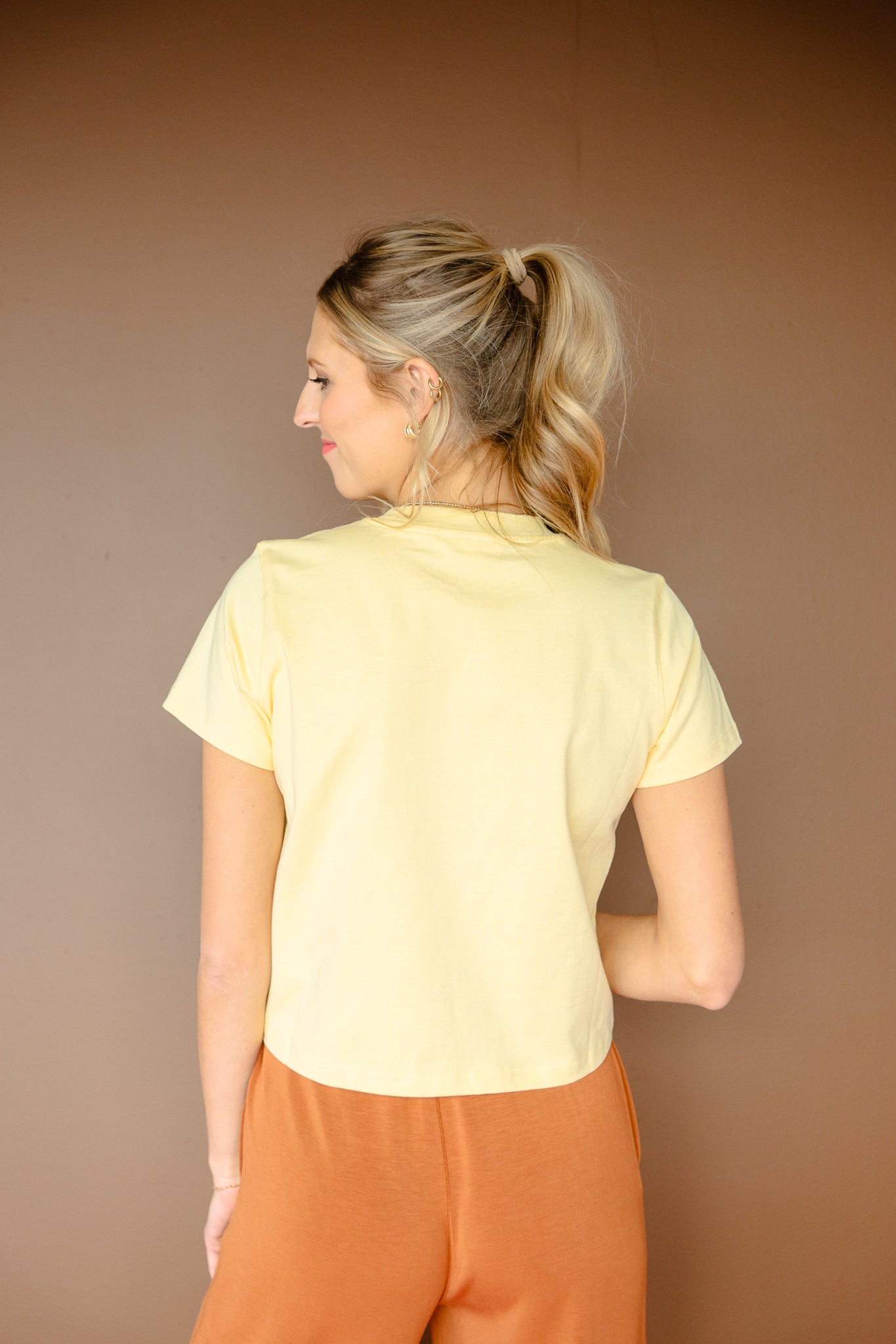 Chasity Basic Tee - Corn - Spring