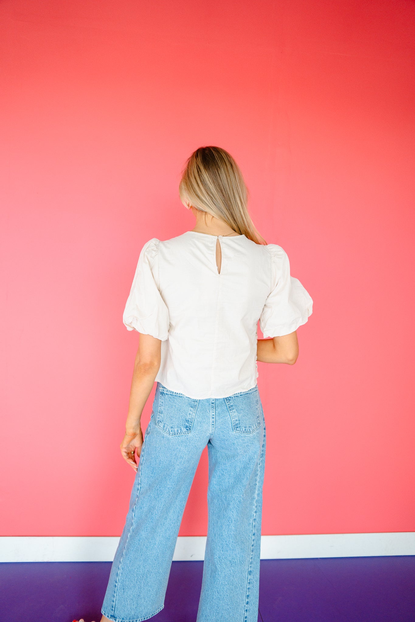 Jenny Sequin Crochet Blouse - Light Beige