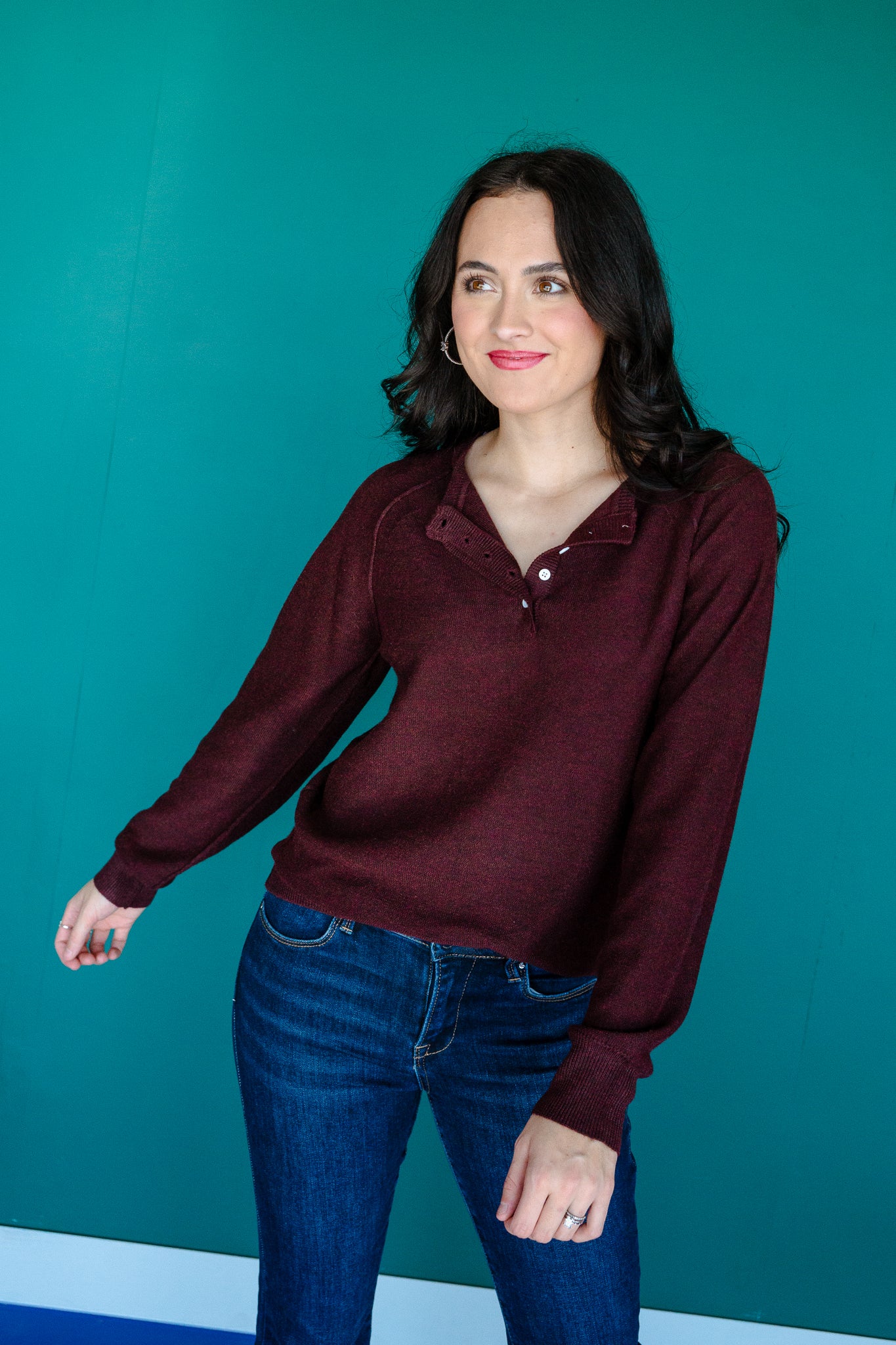 Hillarie Long Sleeve Henley Top