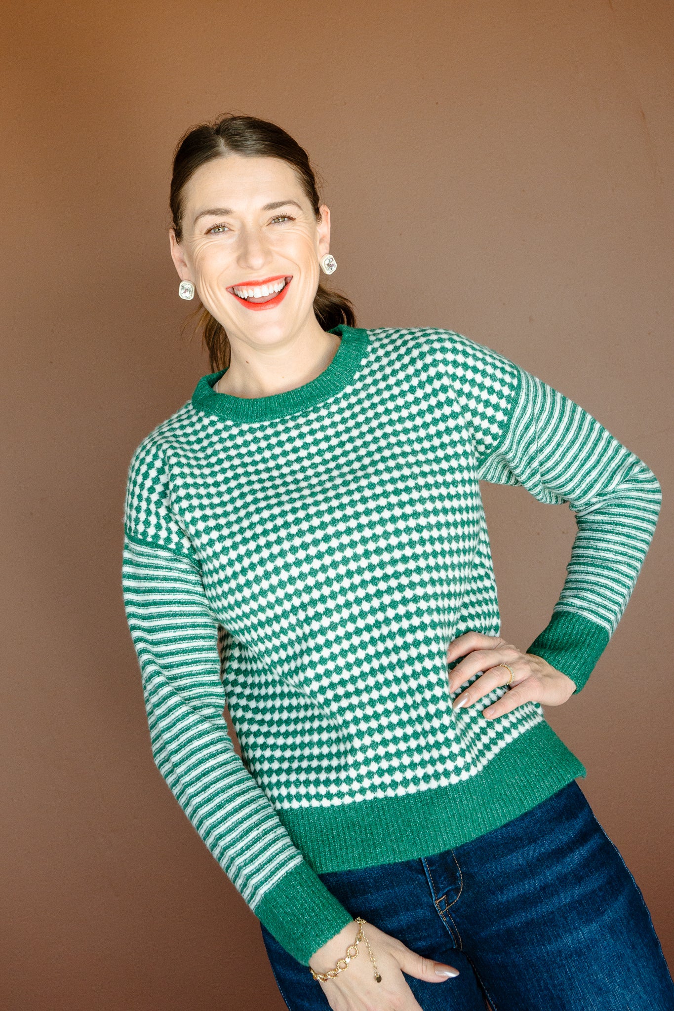 Vianney Crewneck Sweater - Pine/Forest Green