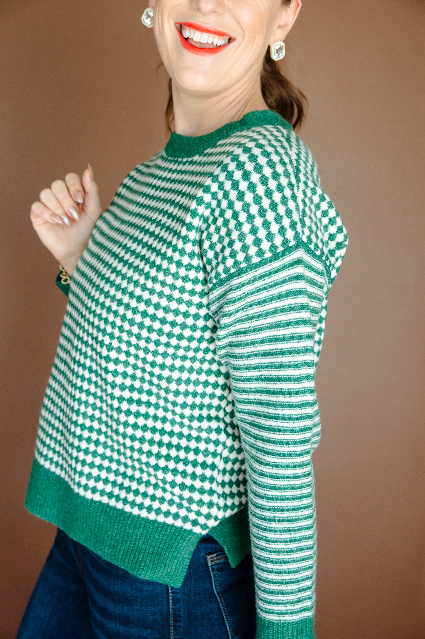 Vianney Crewneck Sweater - Pine/Forest Green