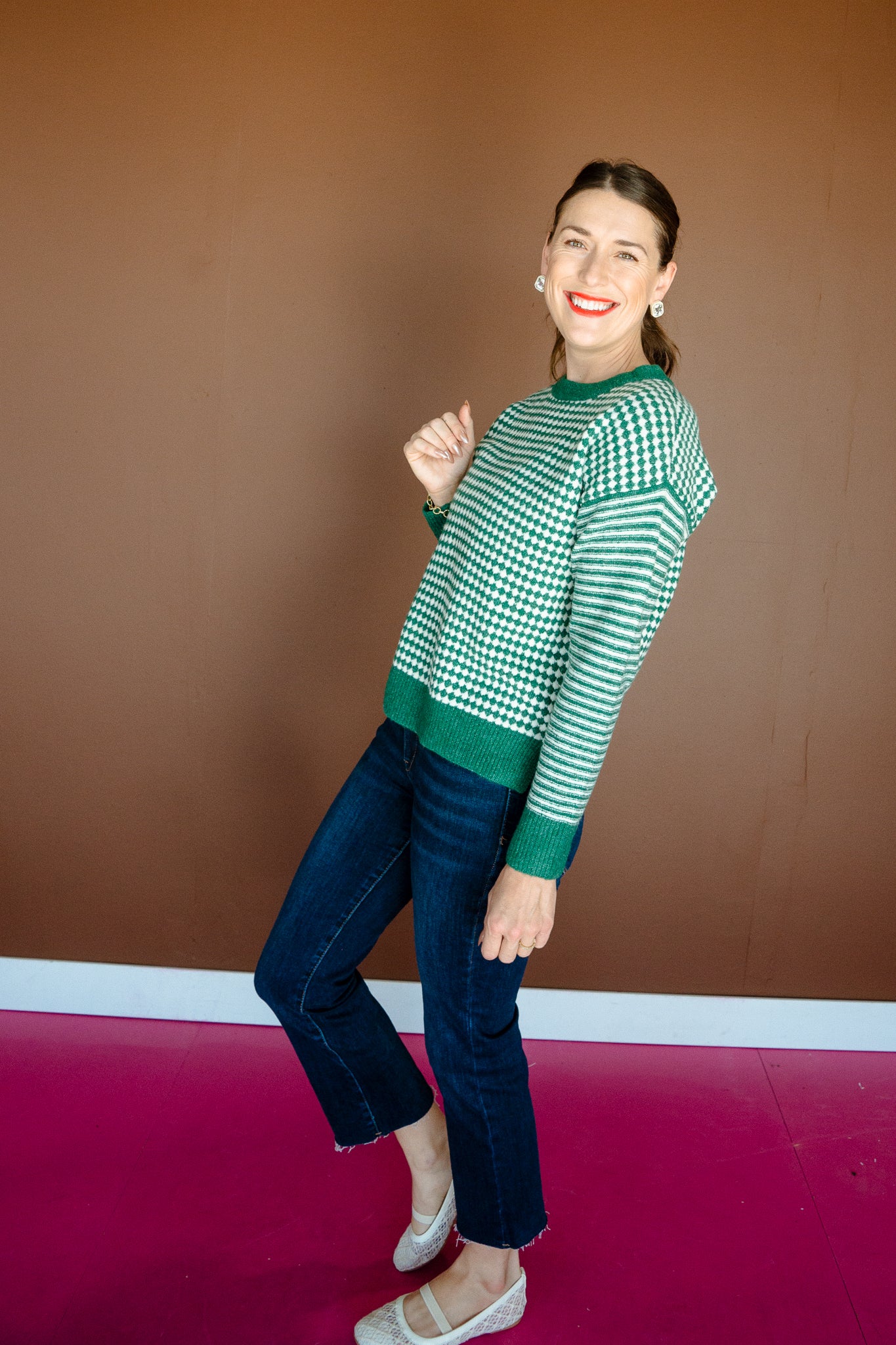 Vianney Crewneck Sweater - Pine/Forest Green