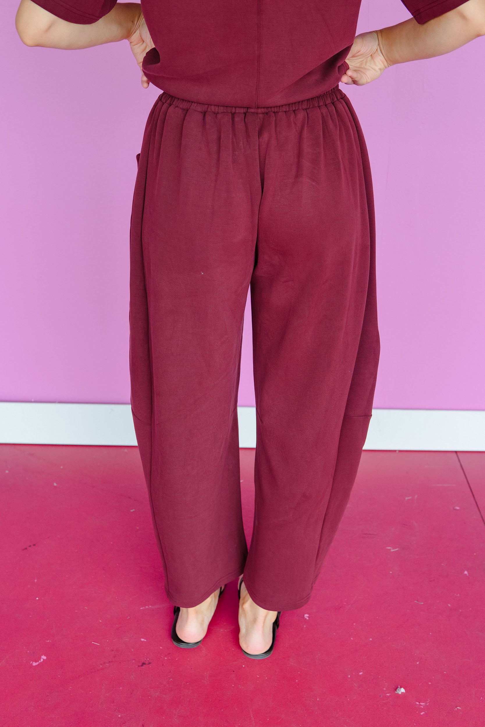 Gemma Scuba Pant - Burgundy