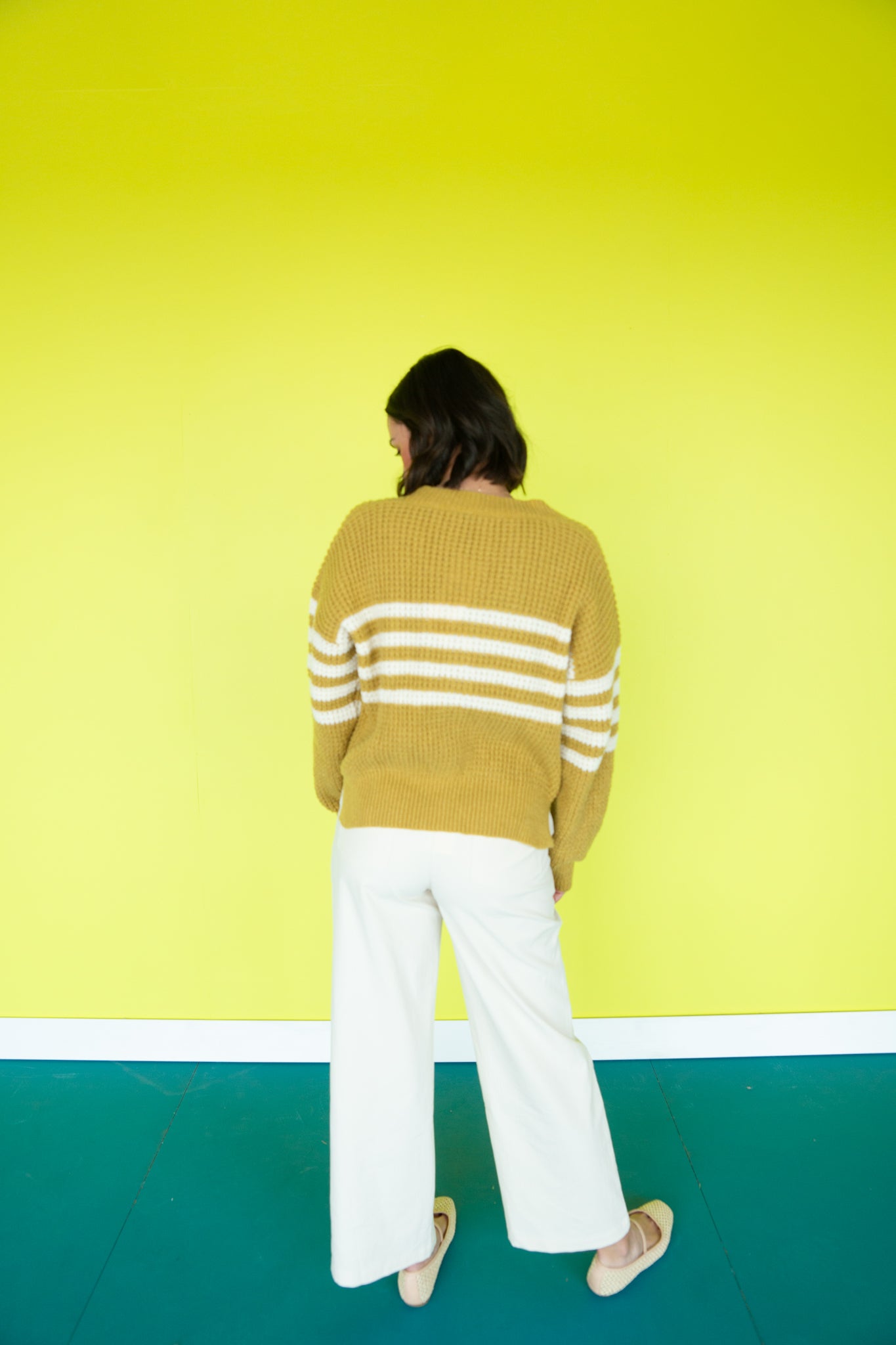 Julia Button Down Cardigan - Oatmeal + Light Moss