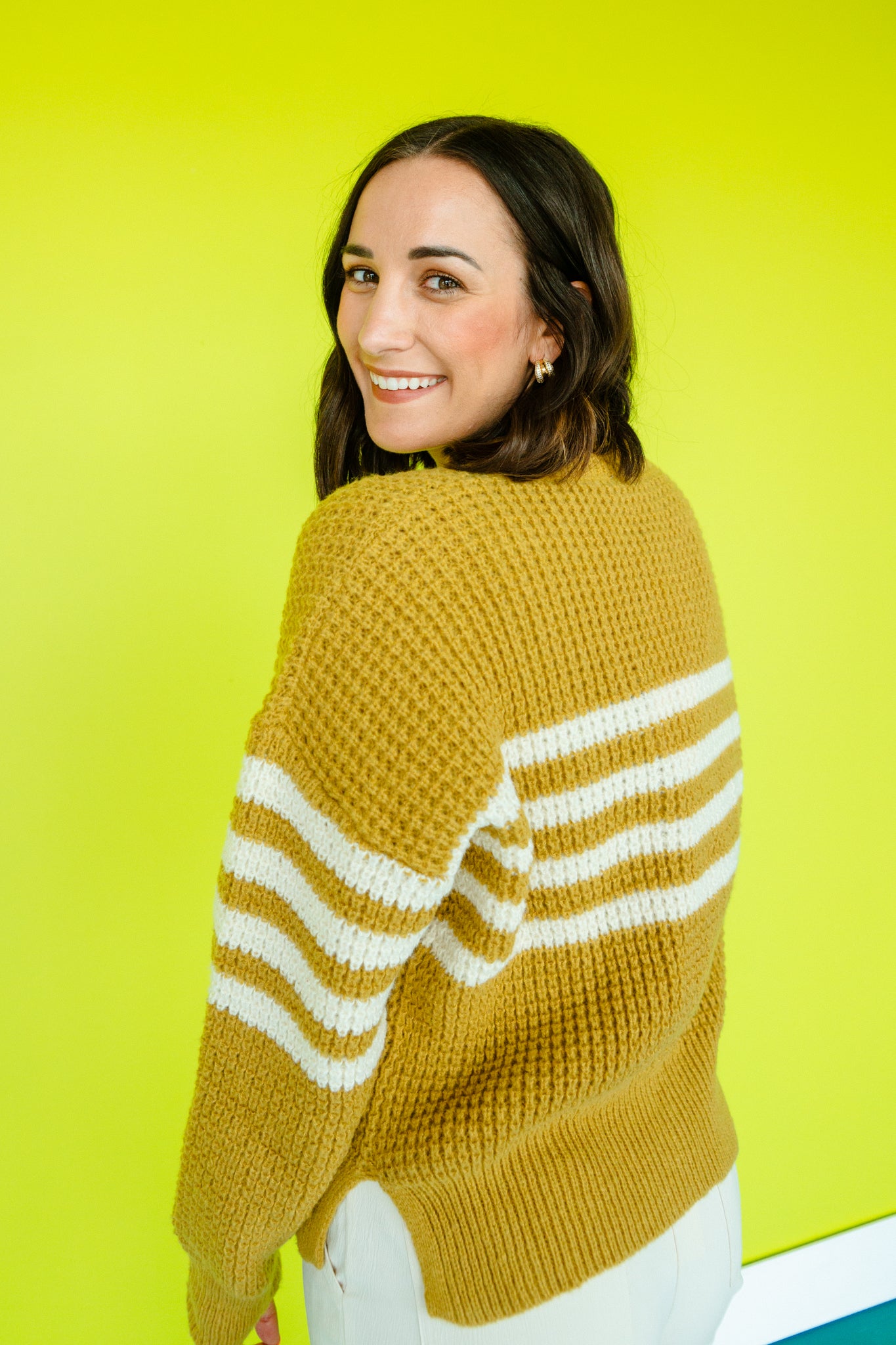 Julia Button Down Cardigan - Oatmeal + Light Moss