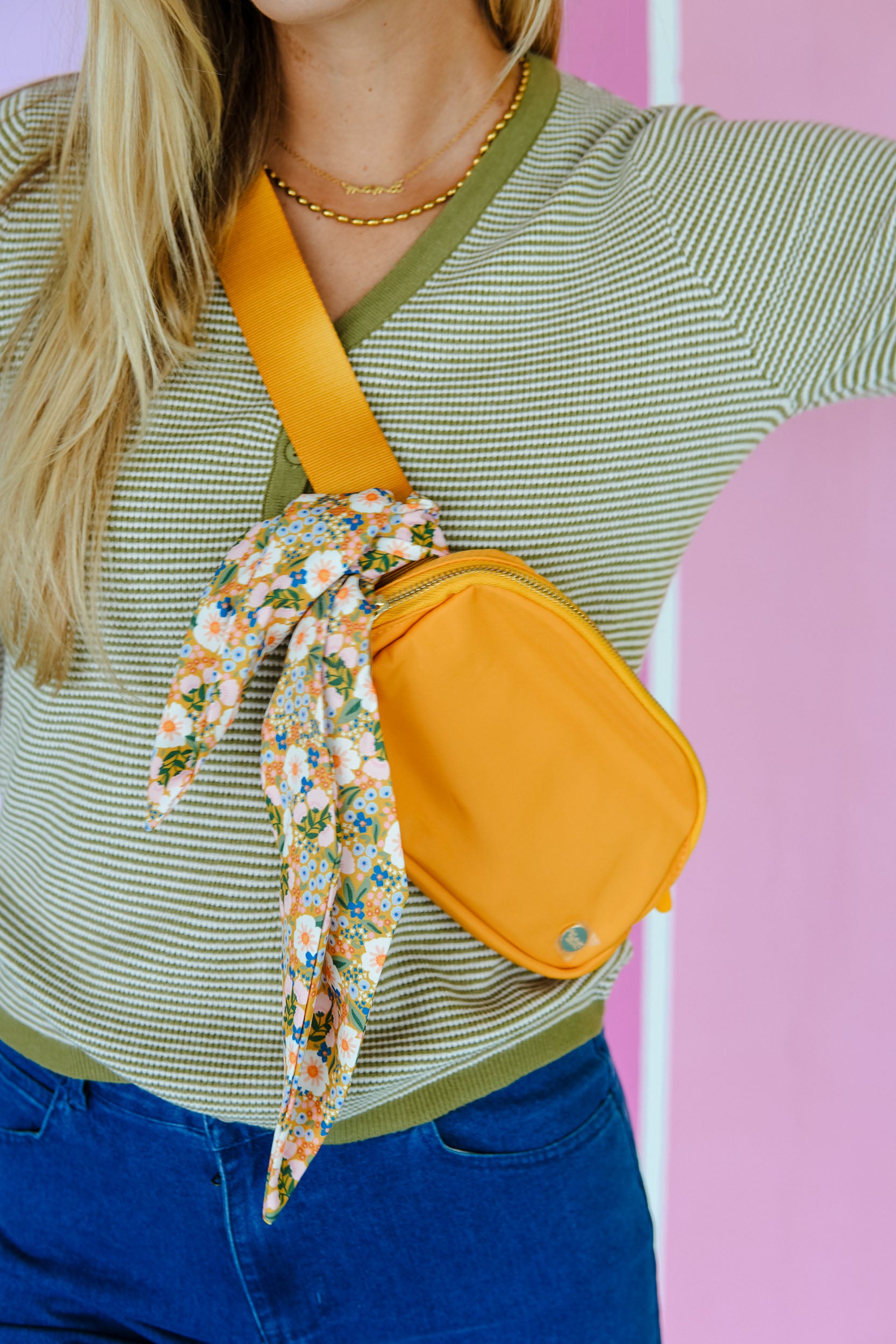 All You Need Belt Bag and Scarf - Golden