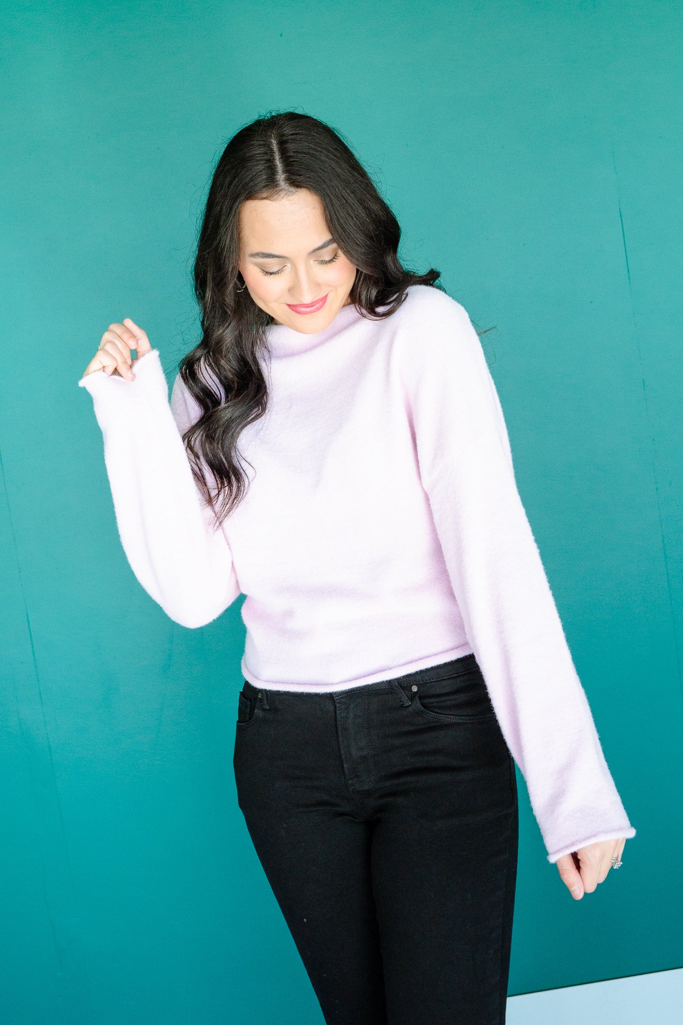 Sutton Boat Neck Sweater - Ice Pink