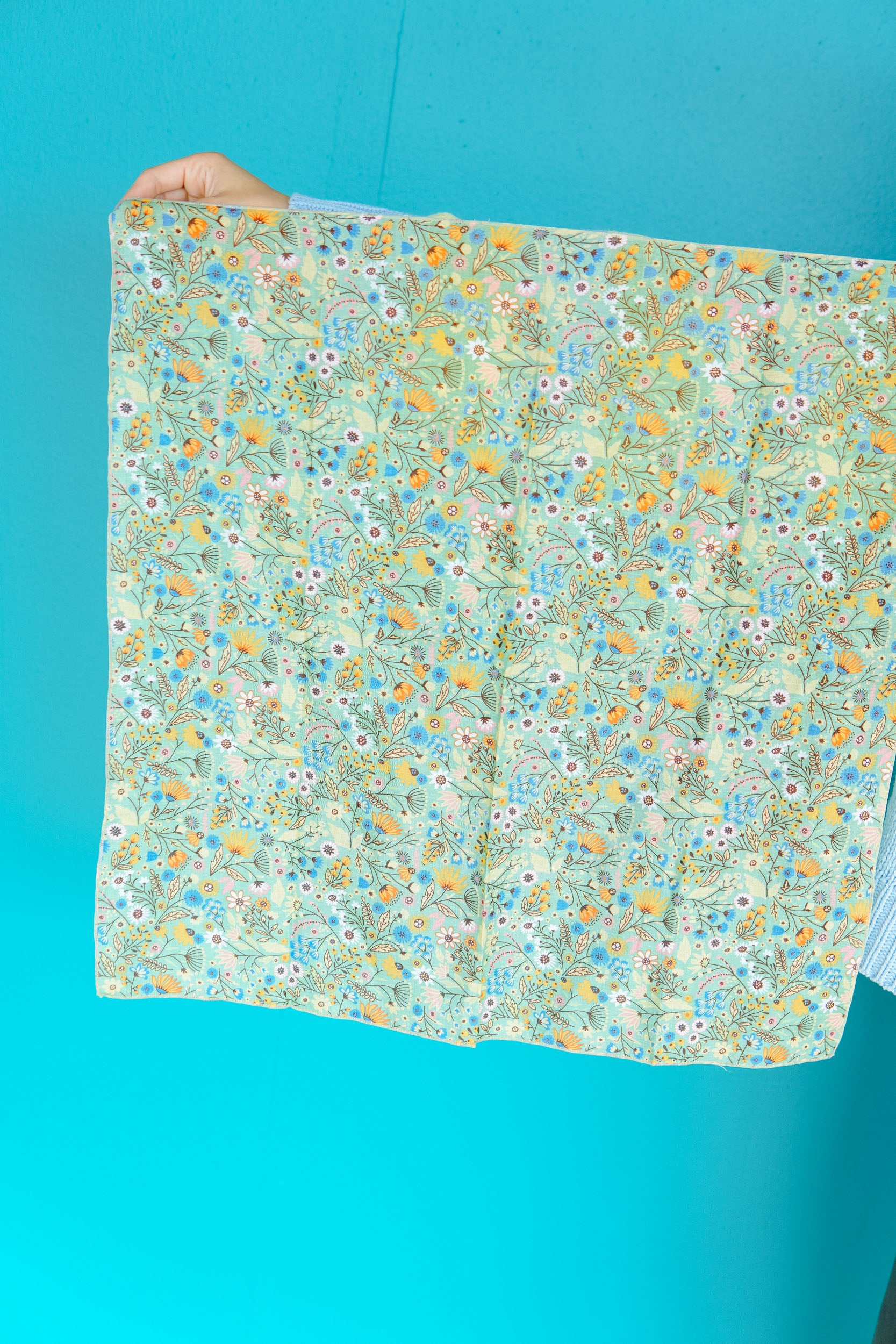Dandelion Floral Scarf - Apple Jade + Multi