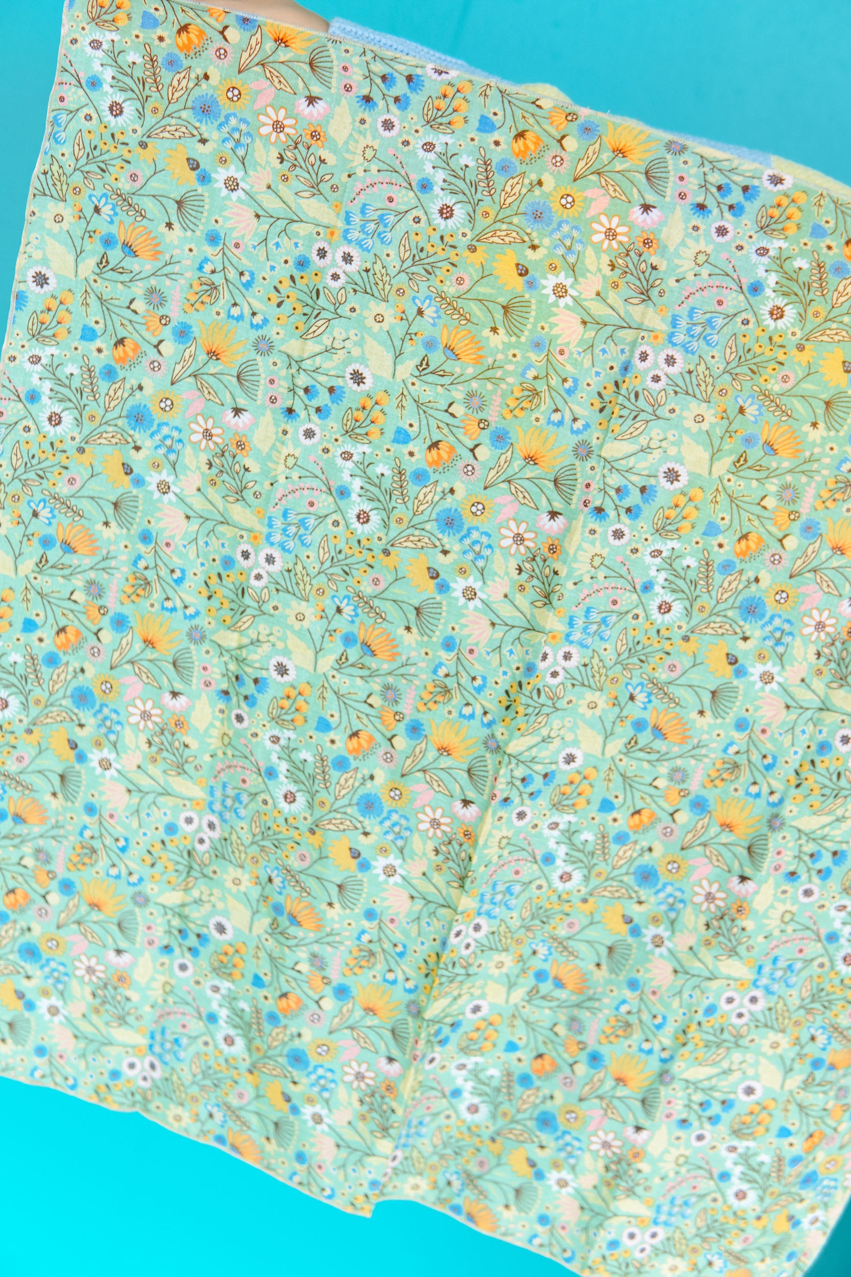 Dandelion Floral Scarf - Apple Jade + Multi