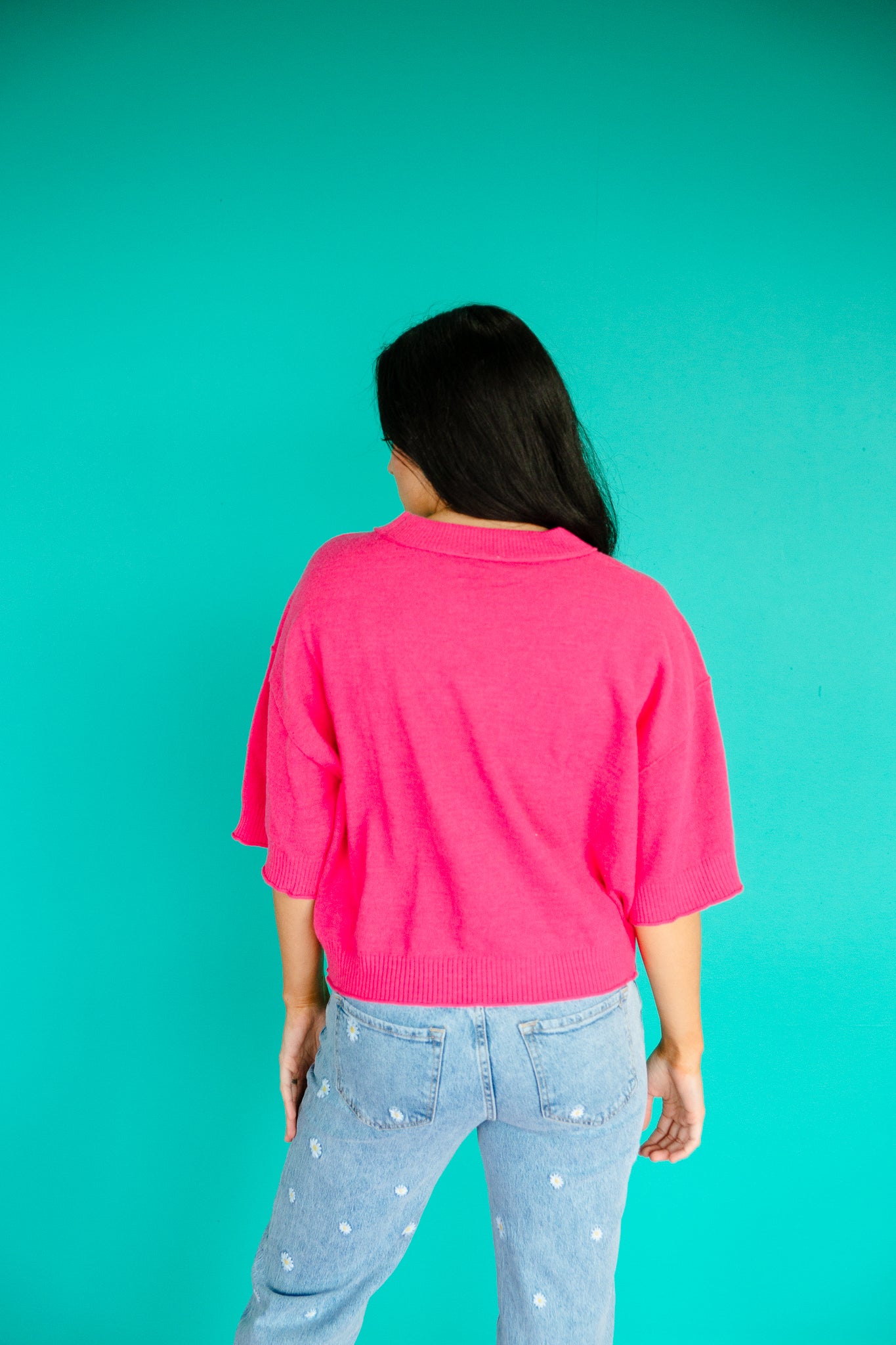 Hannah Boxy Sweater - Raspberry