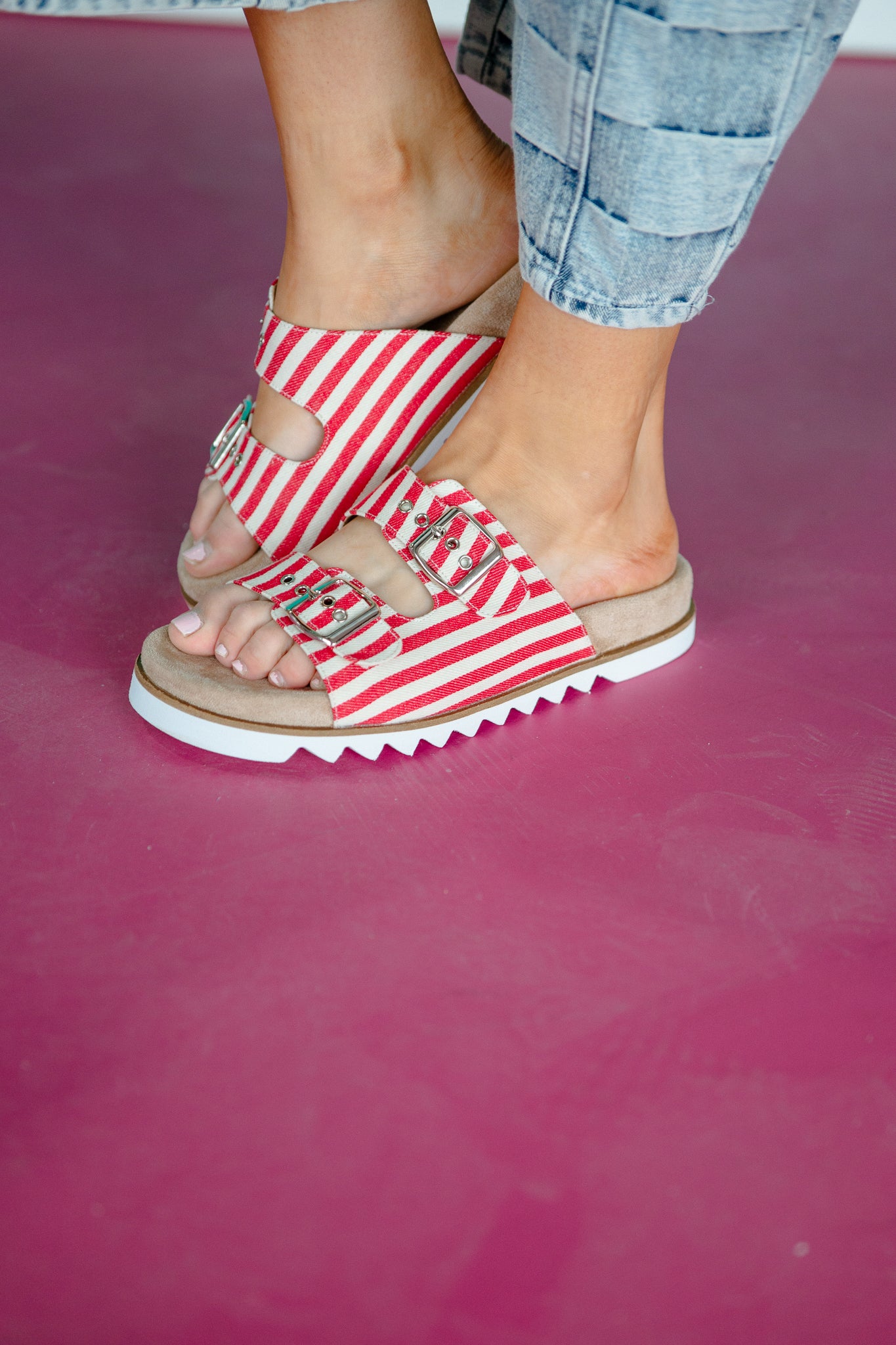 Peyton Striped Sandals