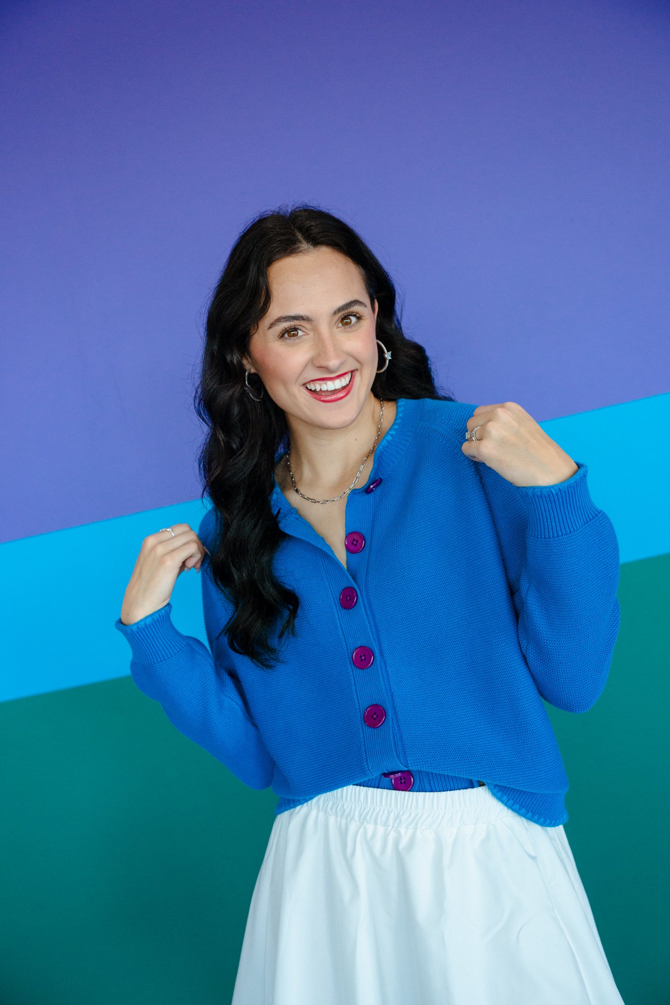 [Ellevate Basics] Joan Button Front Cardigan