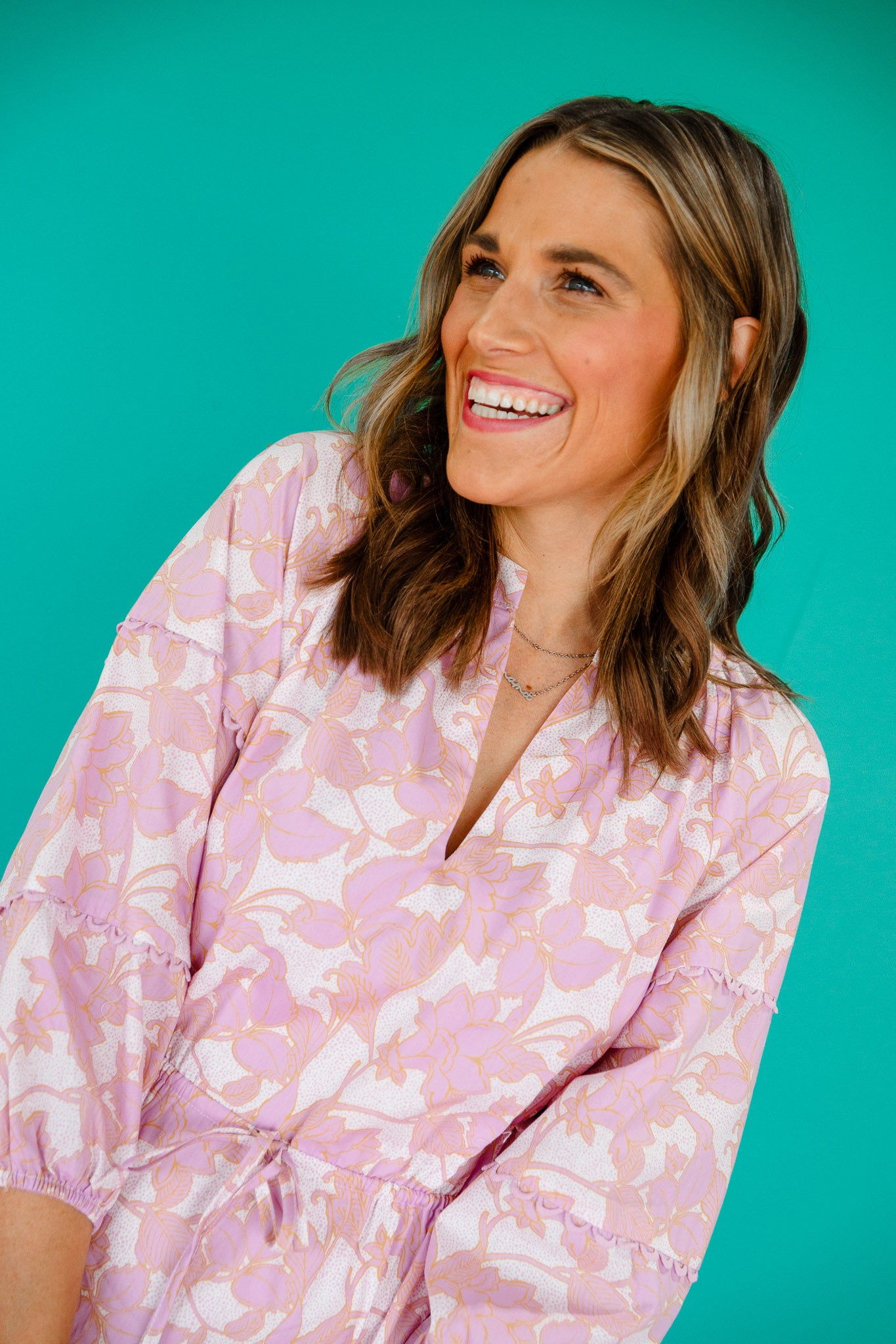 Kyrie Floral Mini Dress - Lilac + Lavender