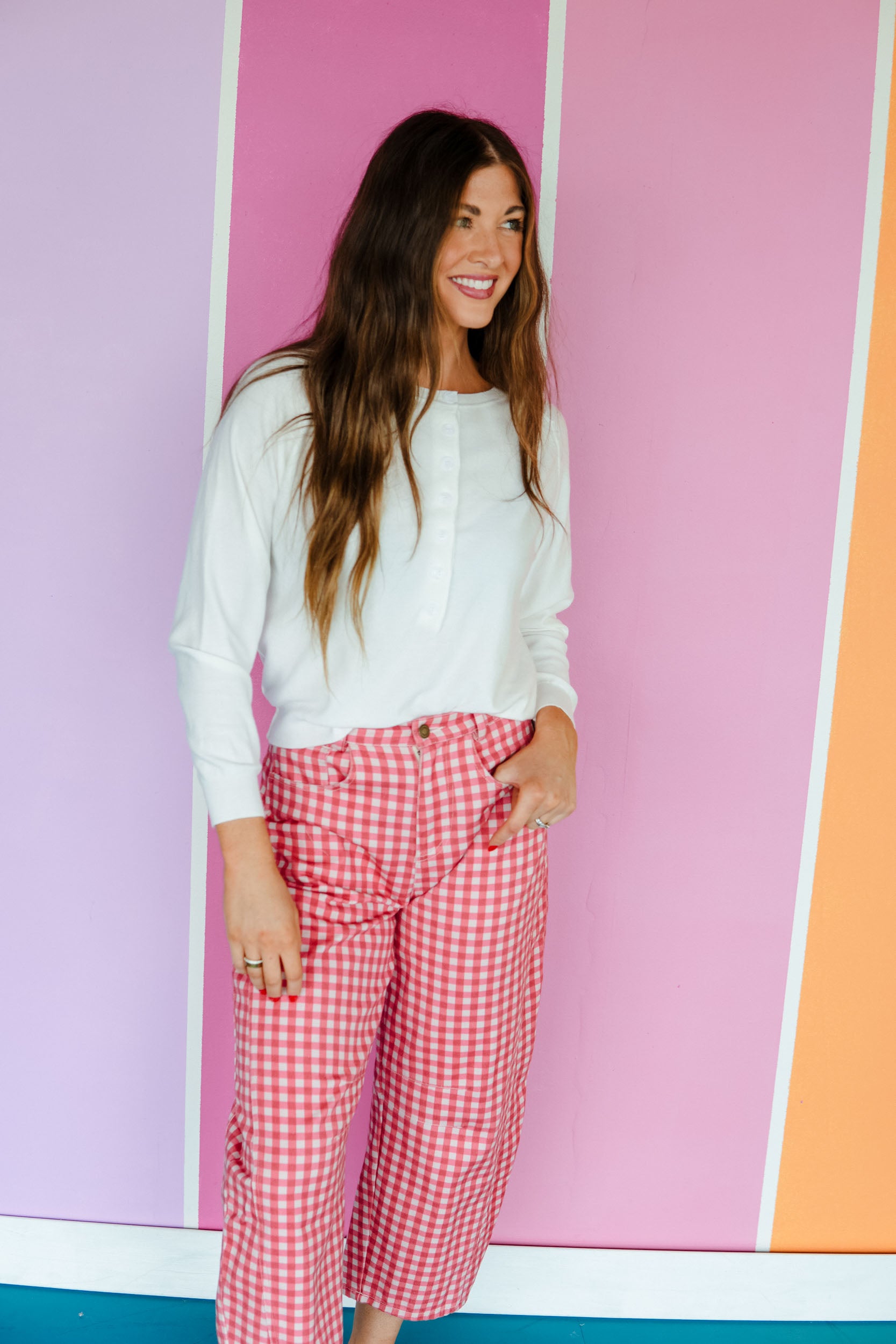 Coffee Daze Henley - Soft White