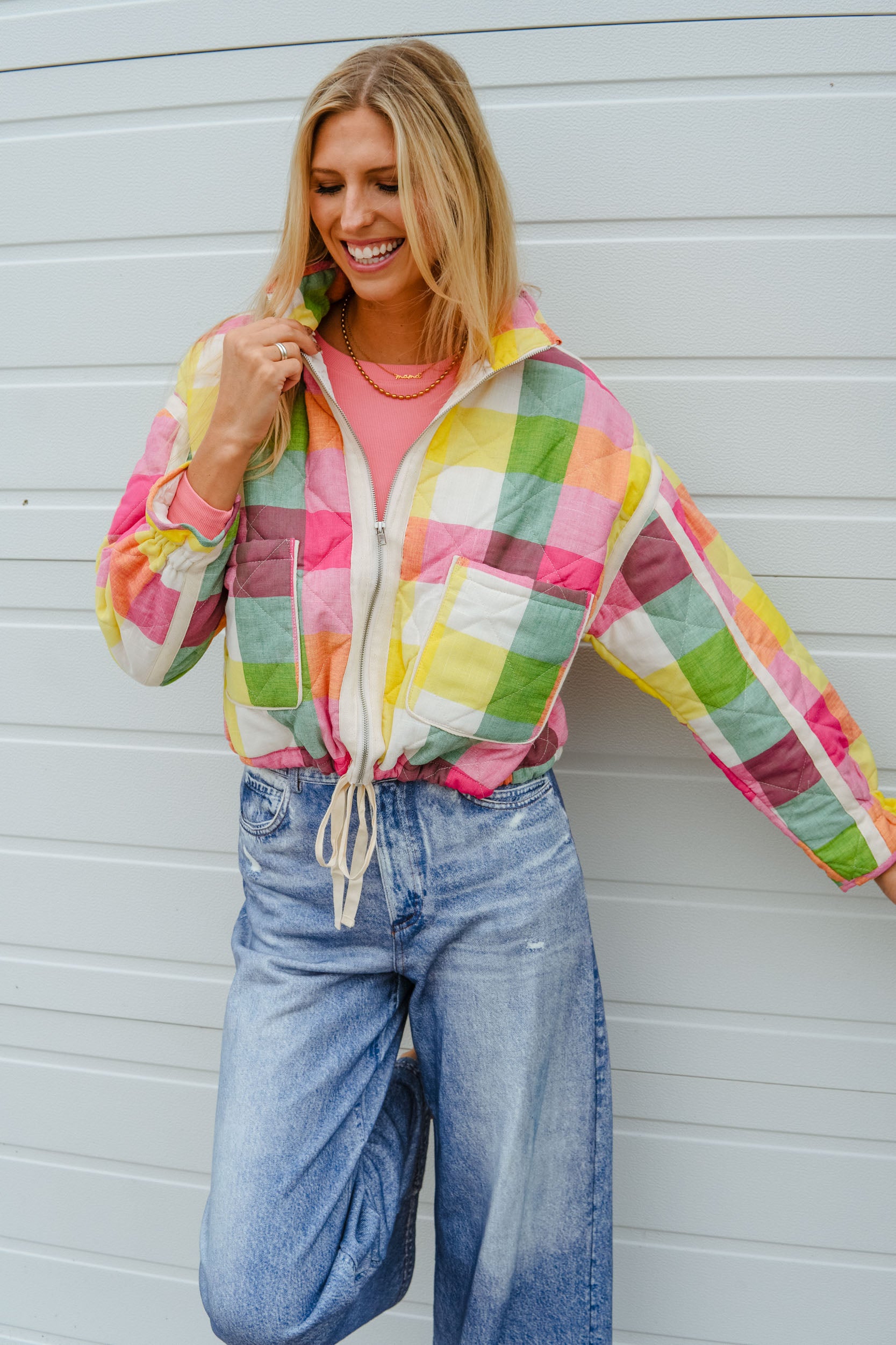 Patch Perfect Quilted Jacket - Rainbow