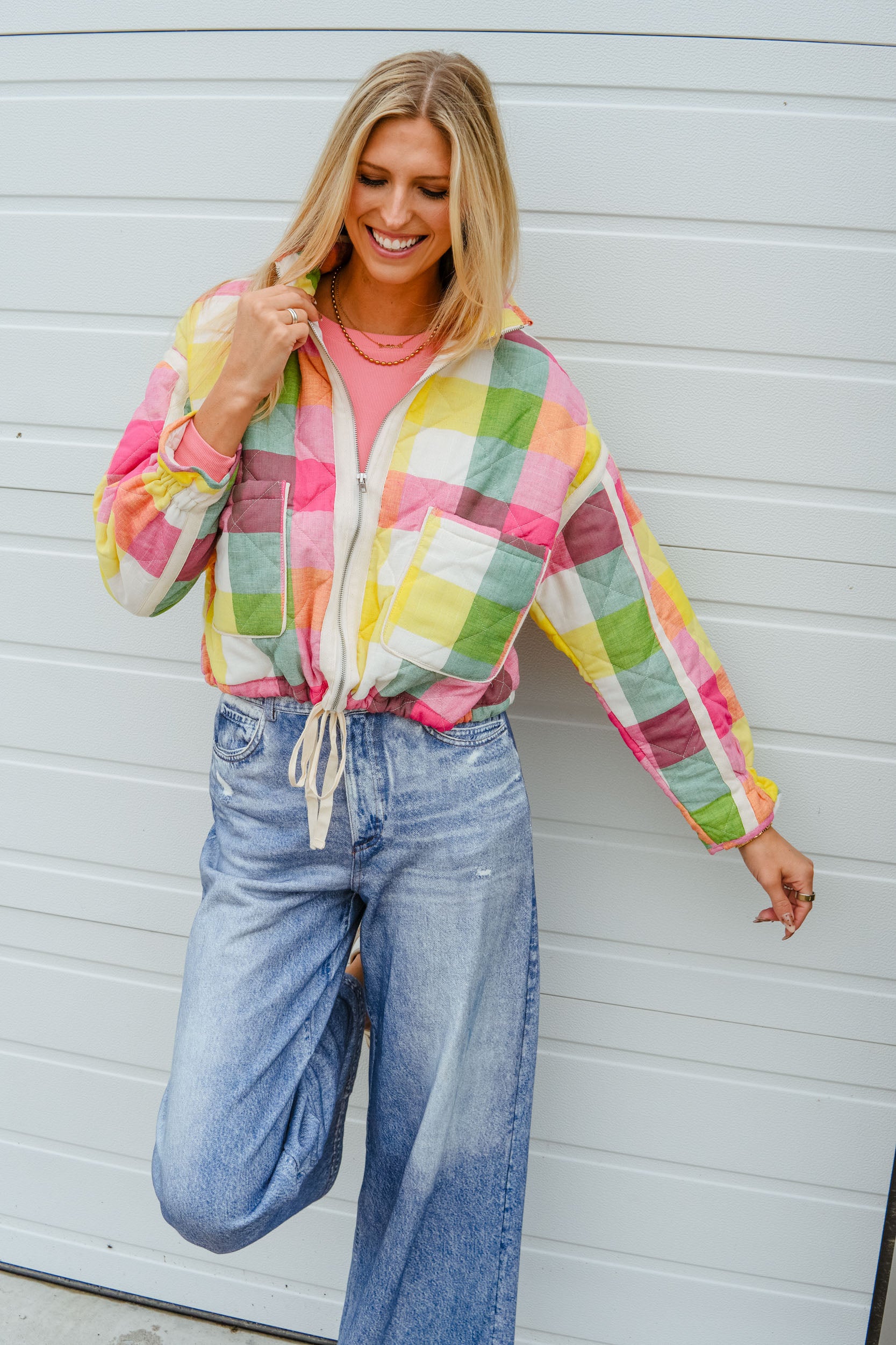 Patch Perfect Quilted Jacket - Rainbow