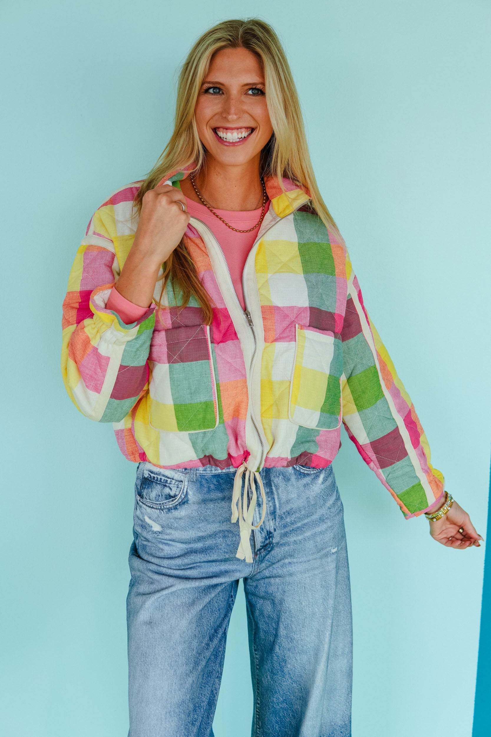 Patch Perfect Quilted Jacket - Rainbow