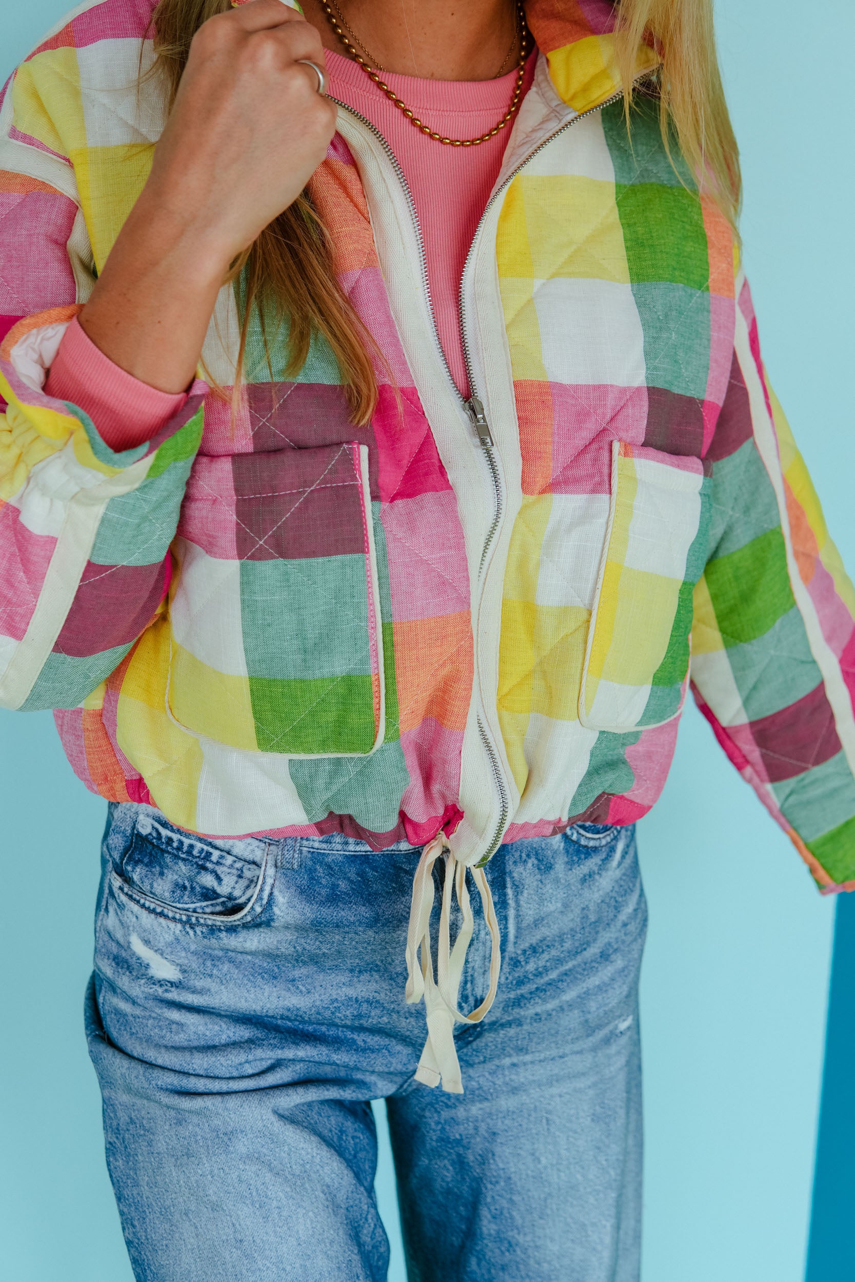 Patch Perfect Quilted Jacket - Rainbow